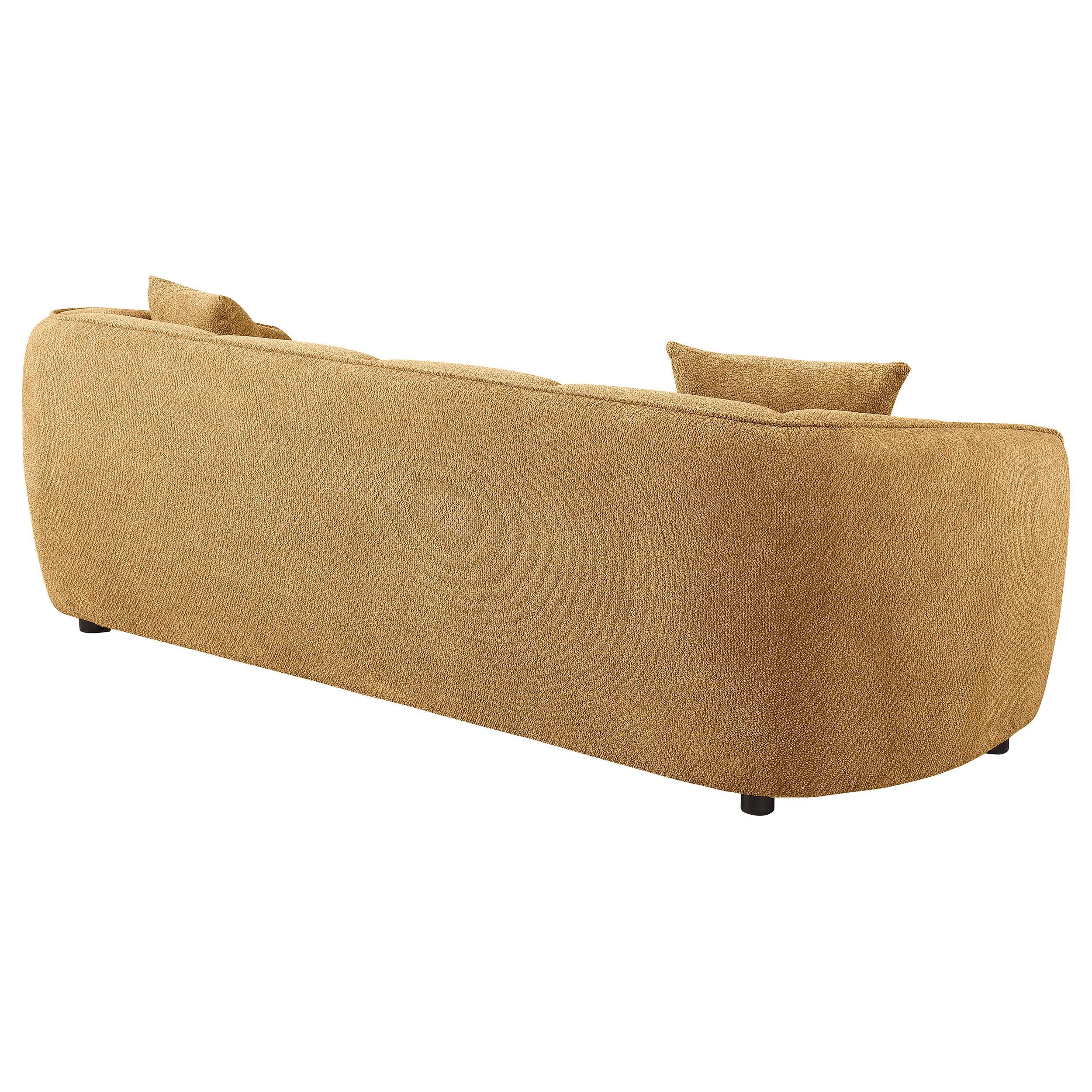  Coaster Furniture Aleisha 503061 Fabric Upholstered Sofa - Mustard Yellow IMAGE 3