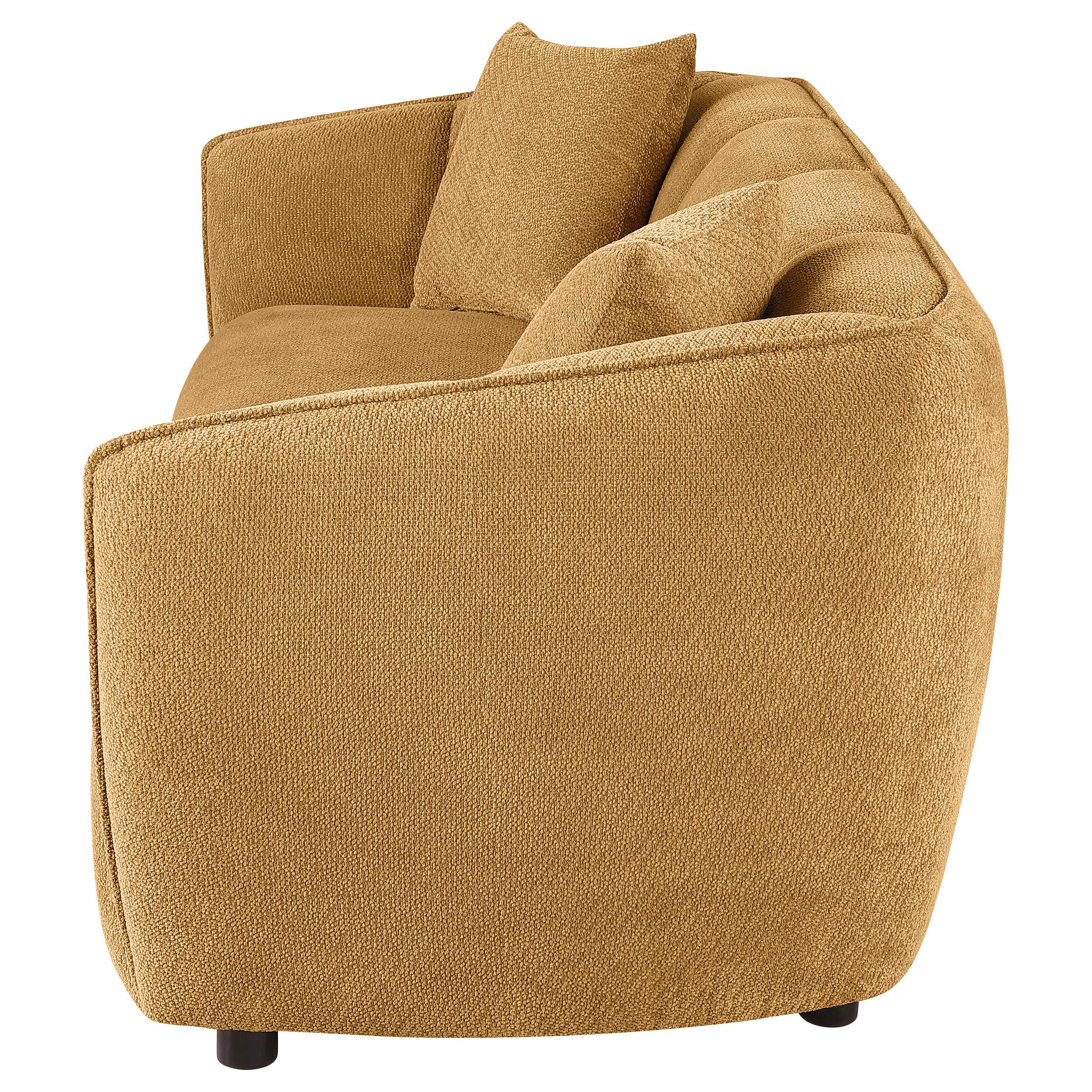  Coaster Furniture Aleisha 503061 Fabric Upholstered Sofa - Mustard Yellow IMAGE 5
