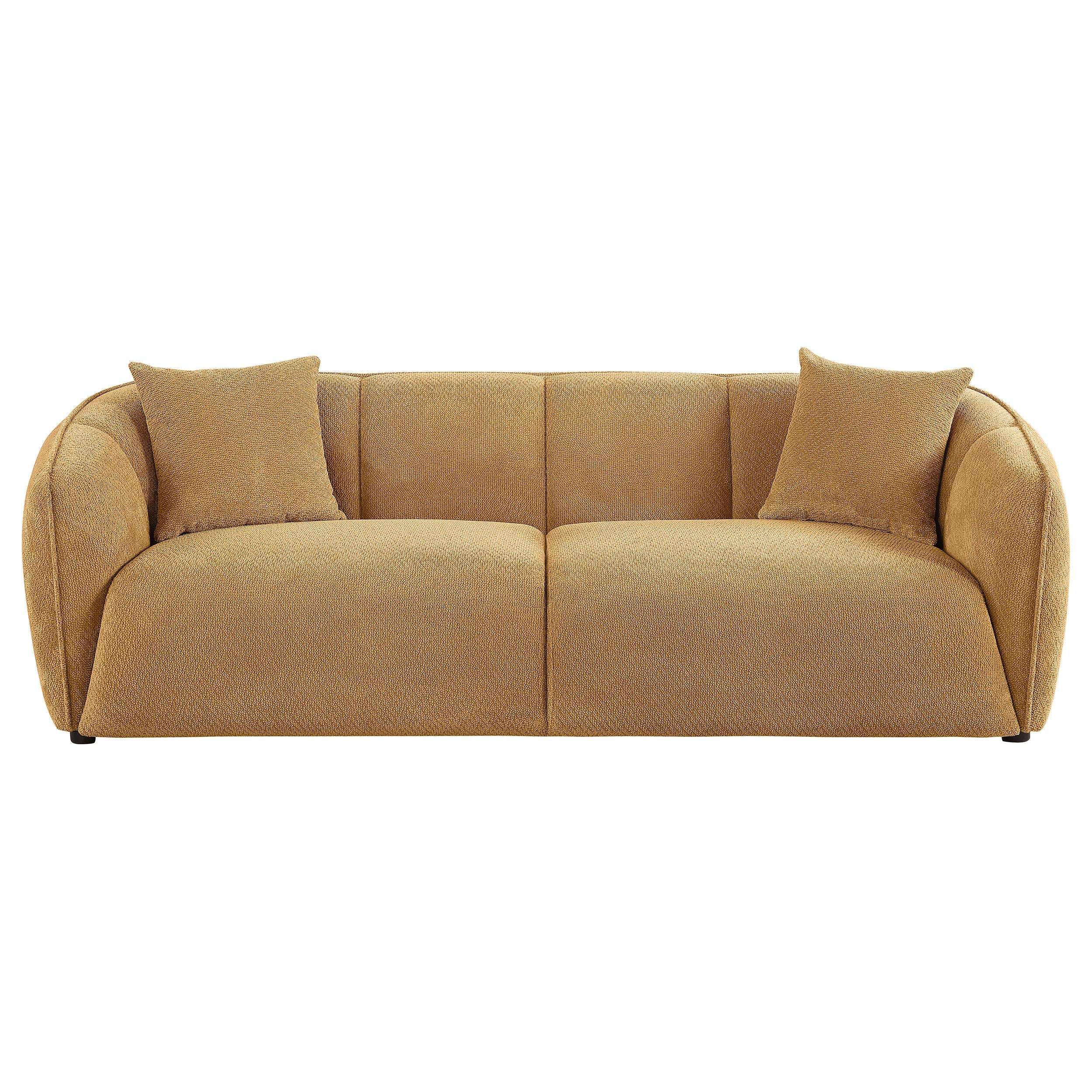  Coaster Furniture Aleisha 503061 Fabric Upholstered Sofa - Mustard Yellow IMAGE 6
