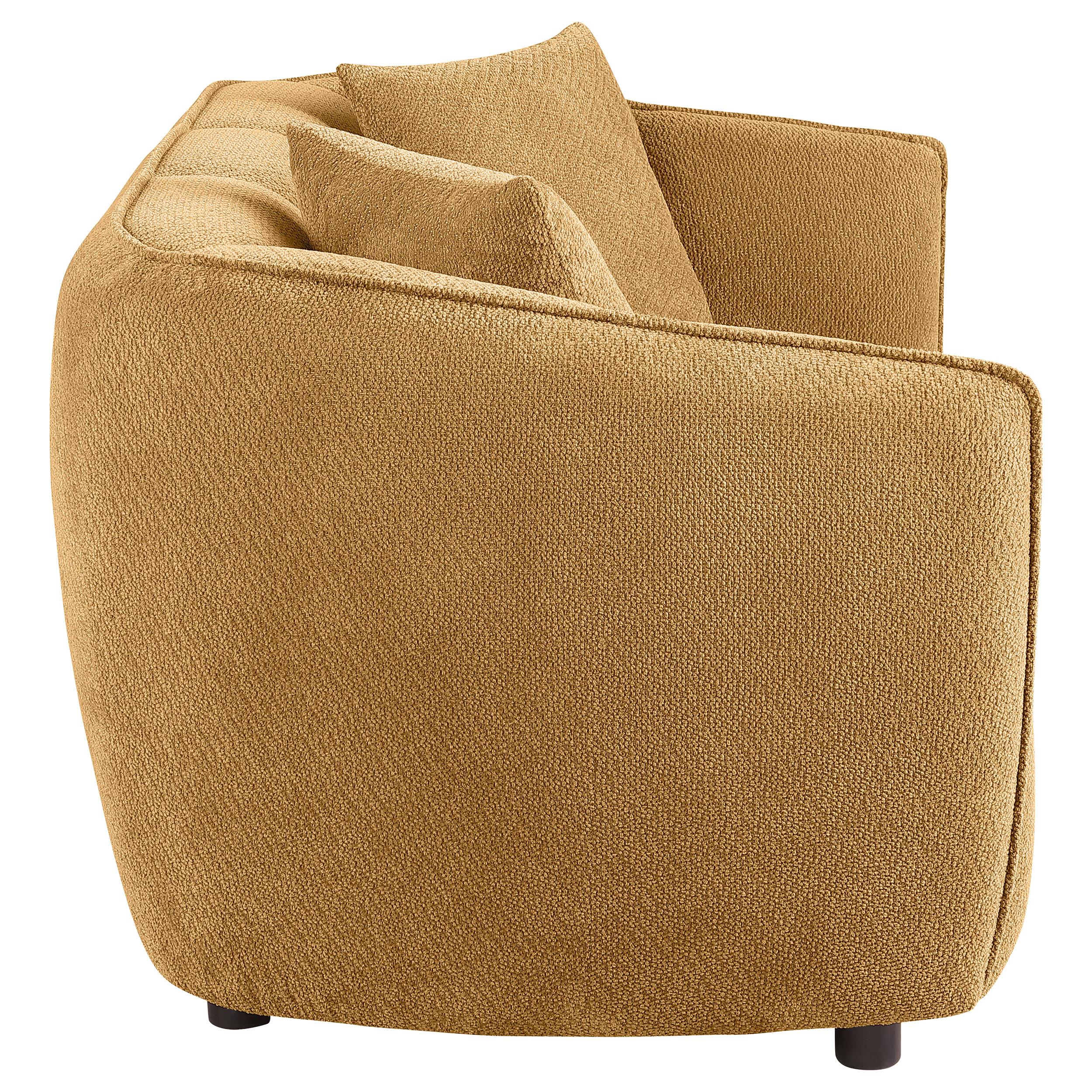  Coaster Furniture Aleisha 503062 Fabric Upholstered Loveseat - Mustard Yellow IMAGE 4