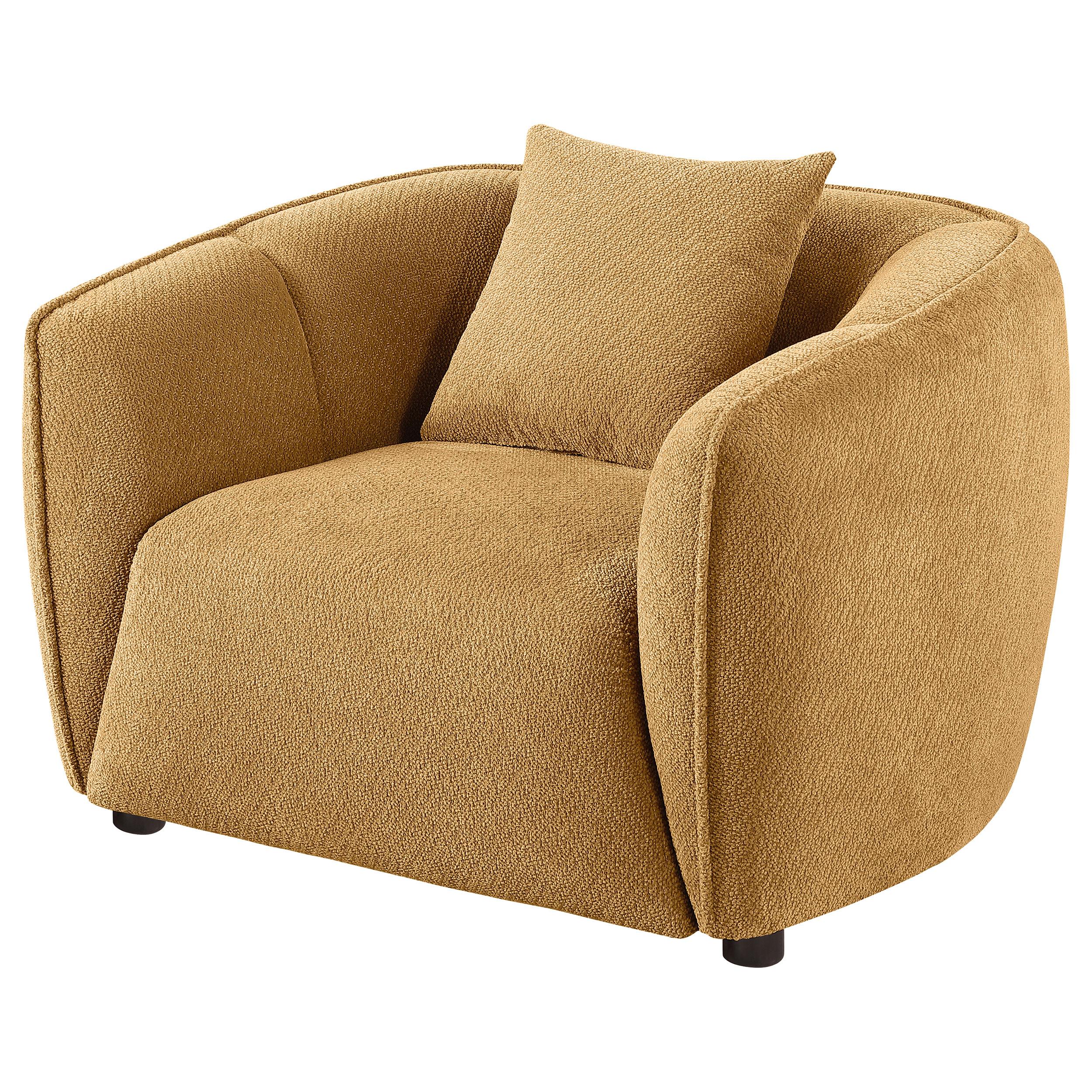  Coaster Furniture Aleisha 503063 Fabric Upholstered Accent Chair - Mustard Yellow IMAGE 1