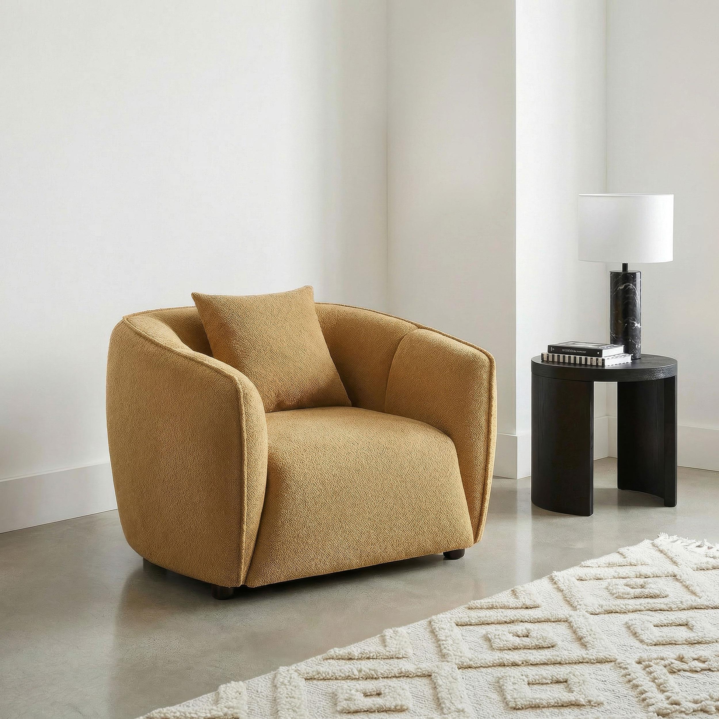  Coaster Furniture Aleisha 503063 Fabric Upholstered Accent Chair - Mustard Yellow IMAGE 7