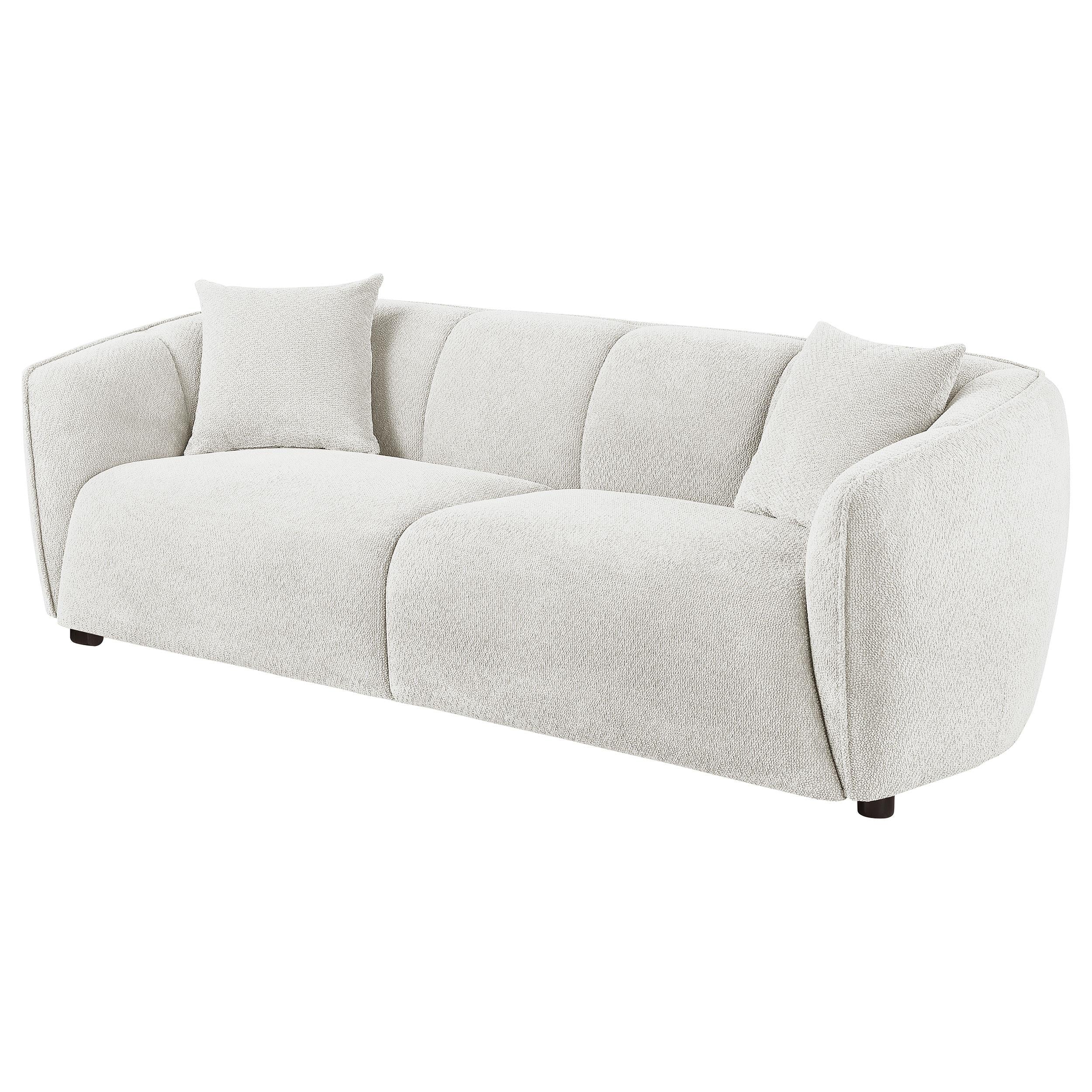  Coaster Furniture Aleisha 503064 Fabric Upholstered Sofa - Sand IMAGE 1