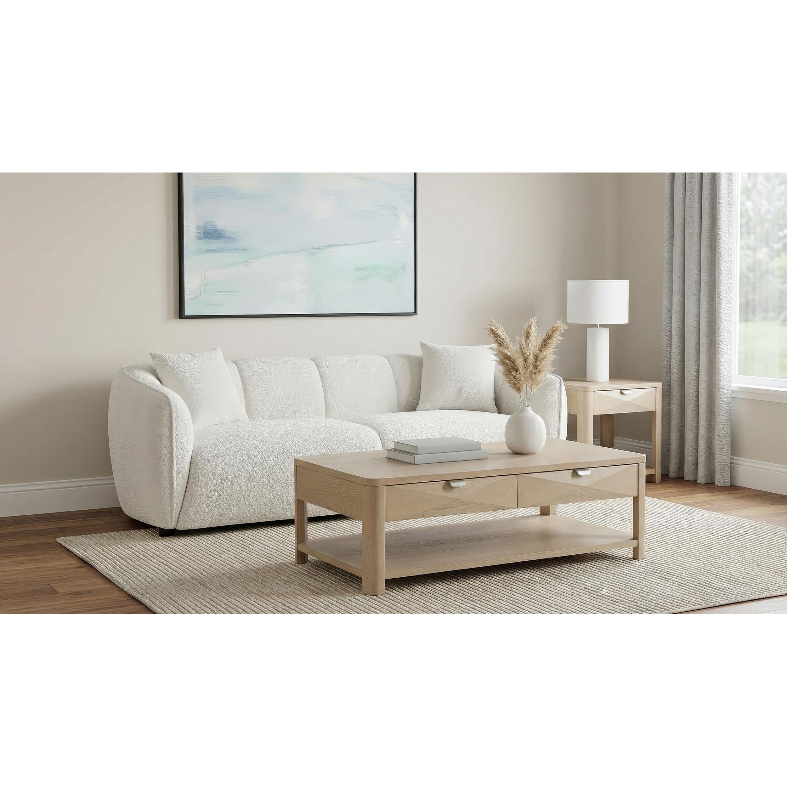  Coaster Furniture Aleisha 503064 Fabric Upholstered Sofa - Sand IMAGE 4