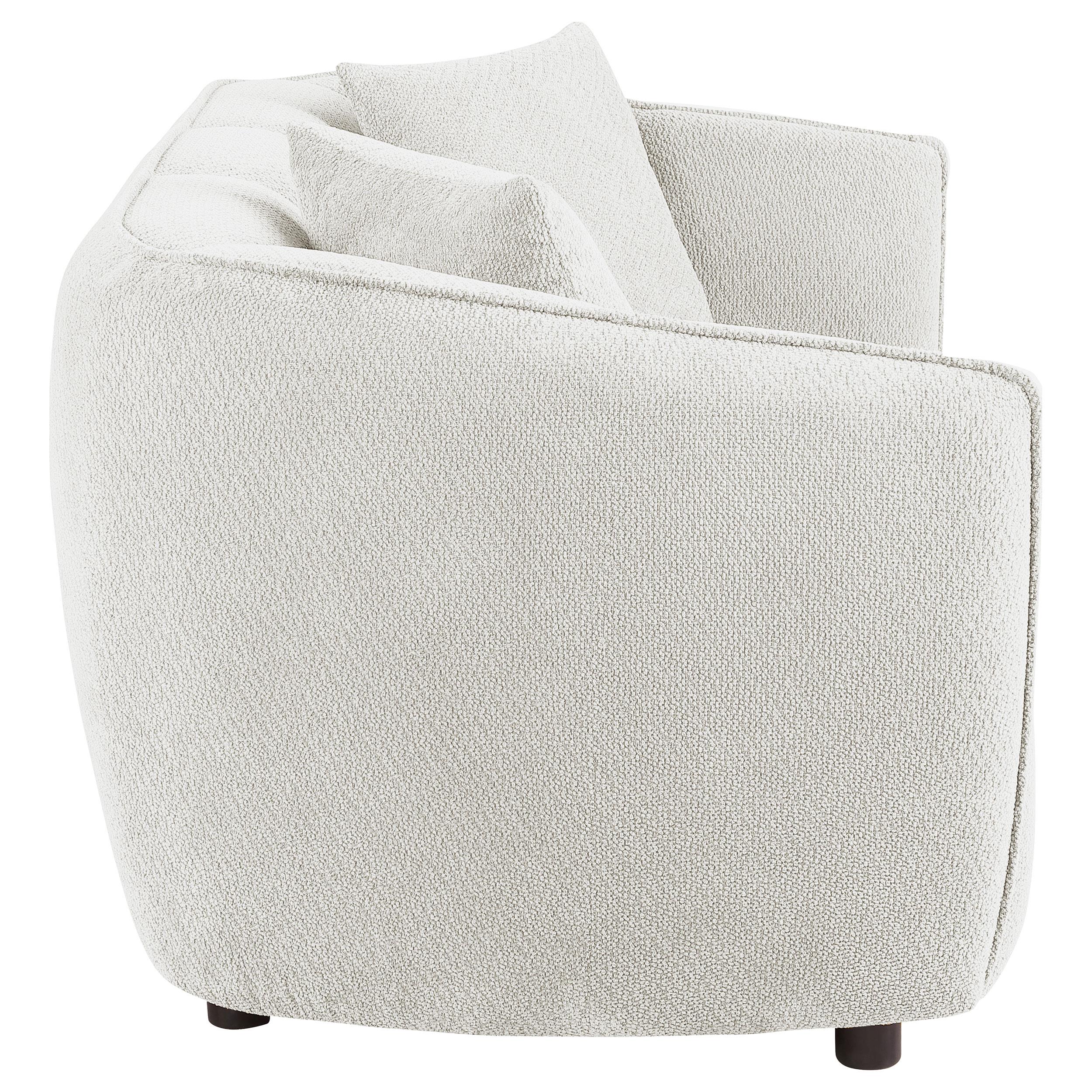  Coaster Furniture Aleisha 503065 Fabric Upholstered Loveseat - Sand IMAGE 4
