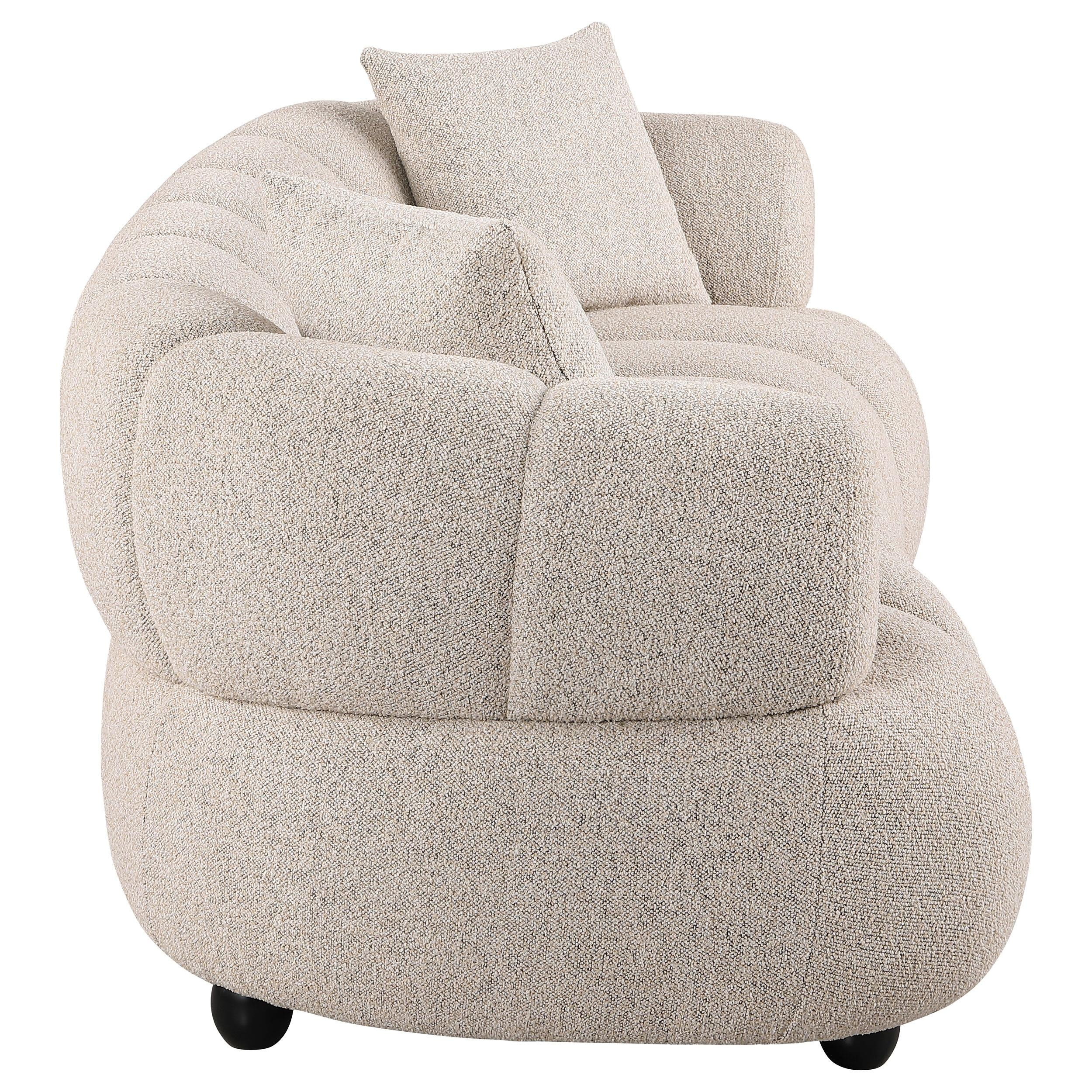  Coaster Furniture Whitney 503721 Contemporary Channel Tufted Woven Fabric Upholstered Sofa IMAGE 3