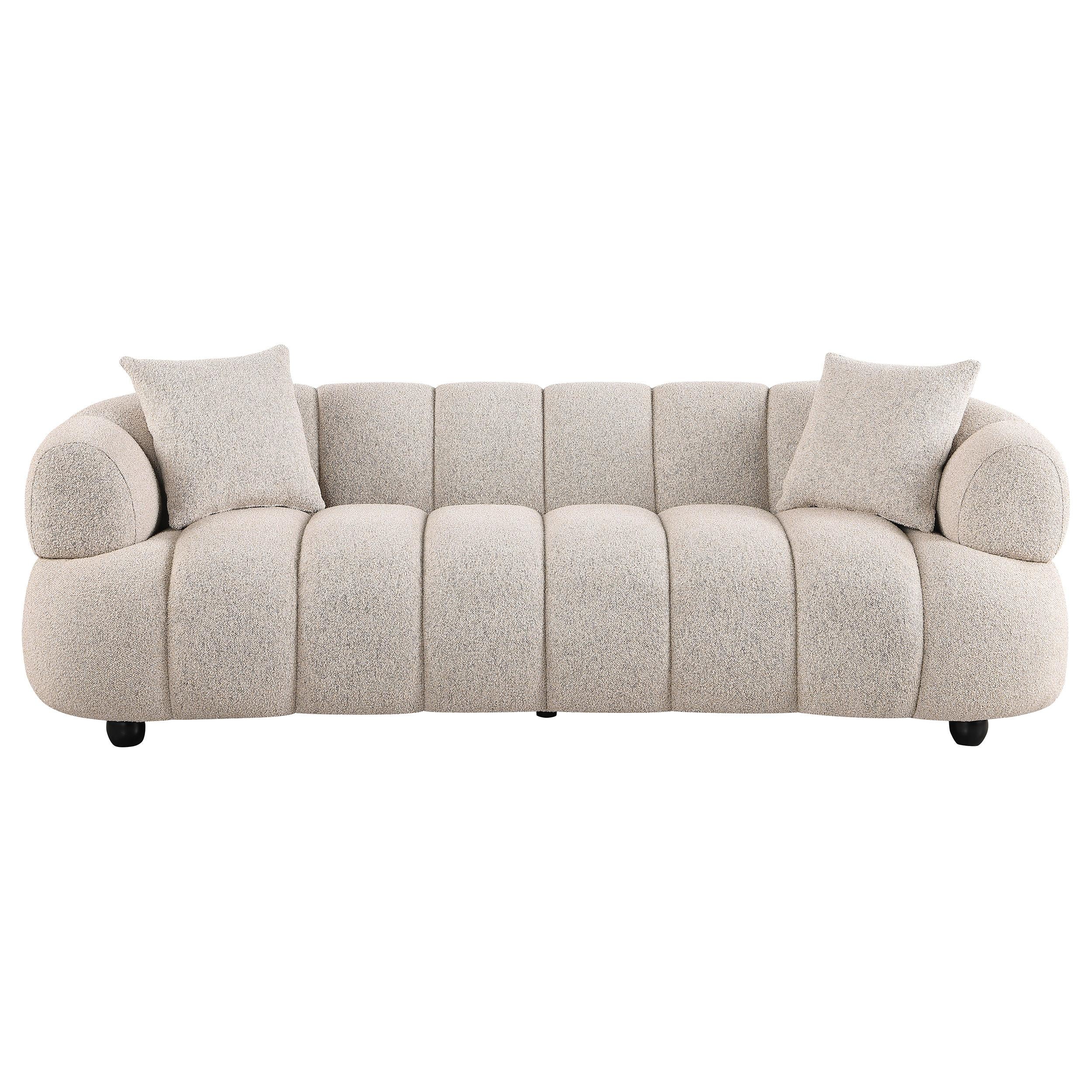  Coaster Furniture Whitney 503721 Contemporary Channel Tufted Woven Fabric Upholstered Sofa IMAGE 8