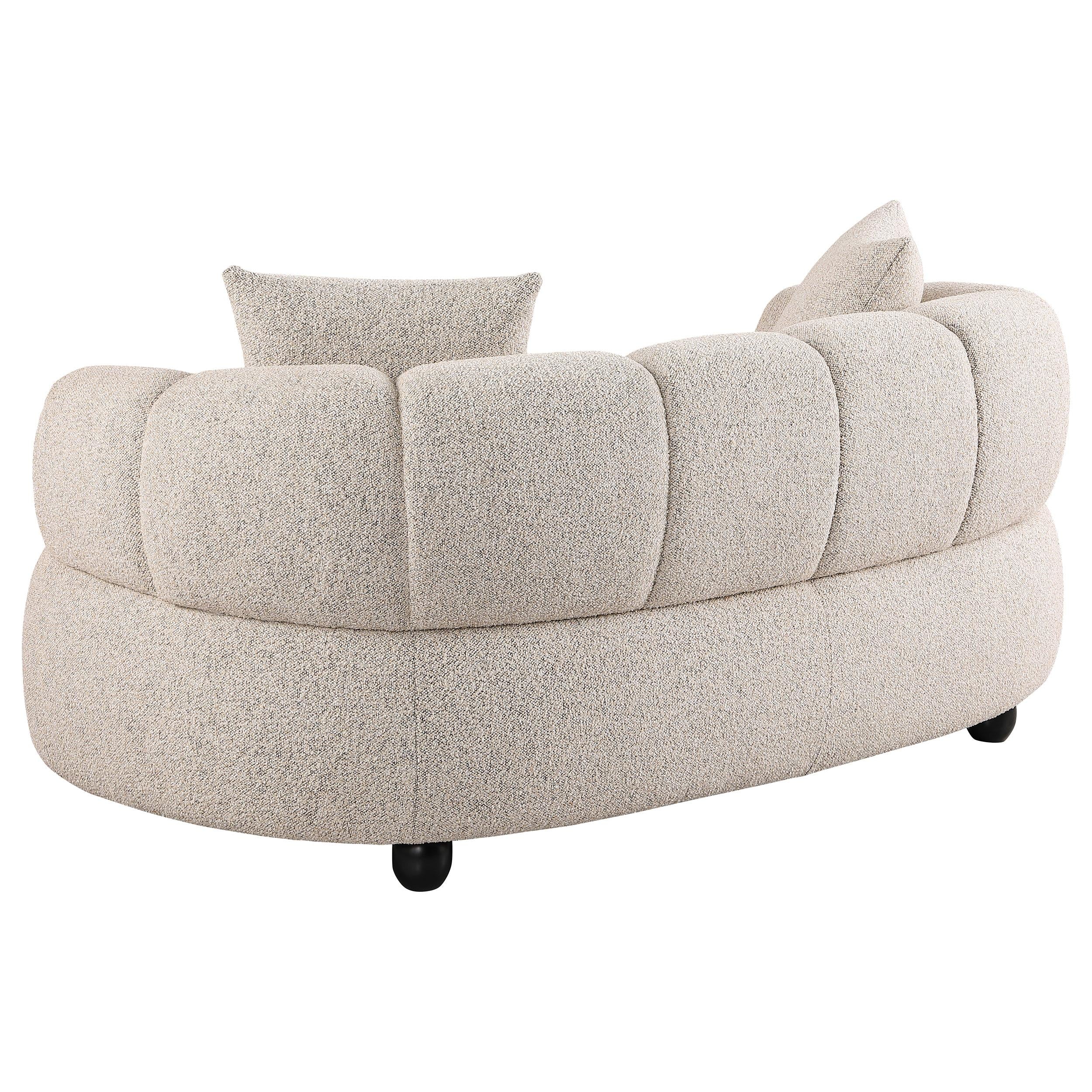  Coaster Furniture Whitney 503722 Contemporary Channel Tufted Woven Fabric Upholstered Loveseat IMAGE 10
