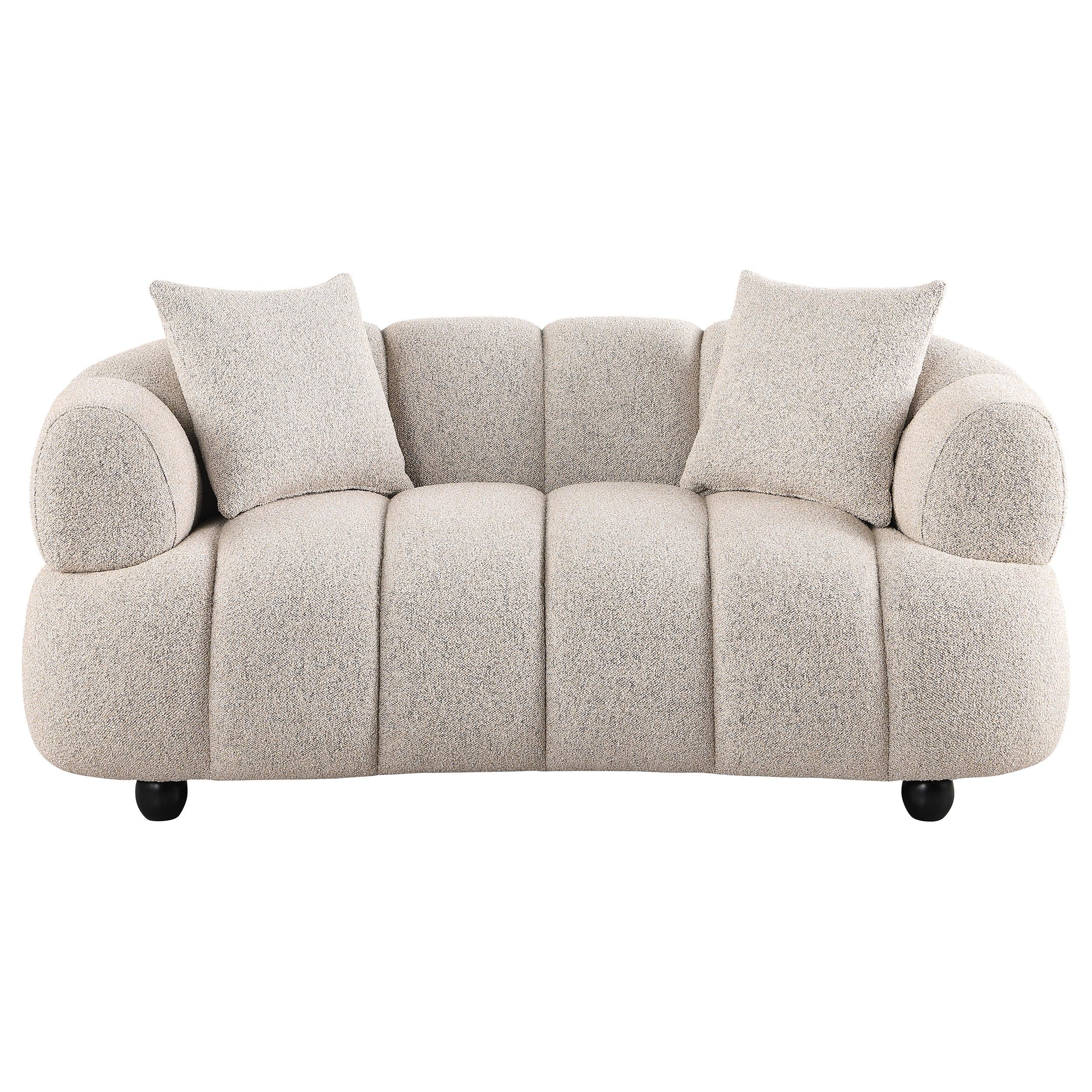  Coaster Furniture Whitney 503722 Contemporary Channel Tufted Woven Fabric Upholstered Loveseat IMAGE 11