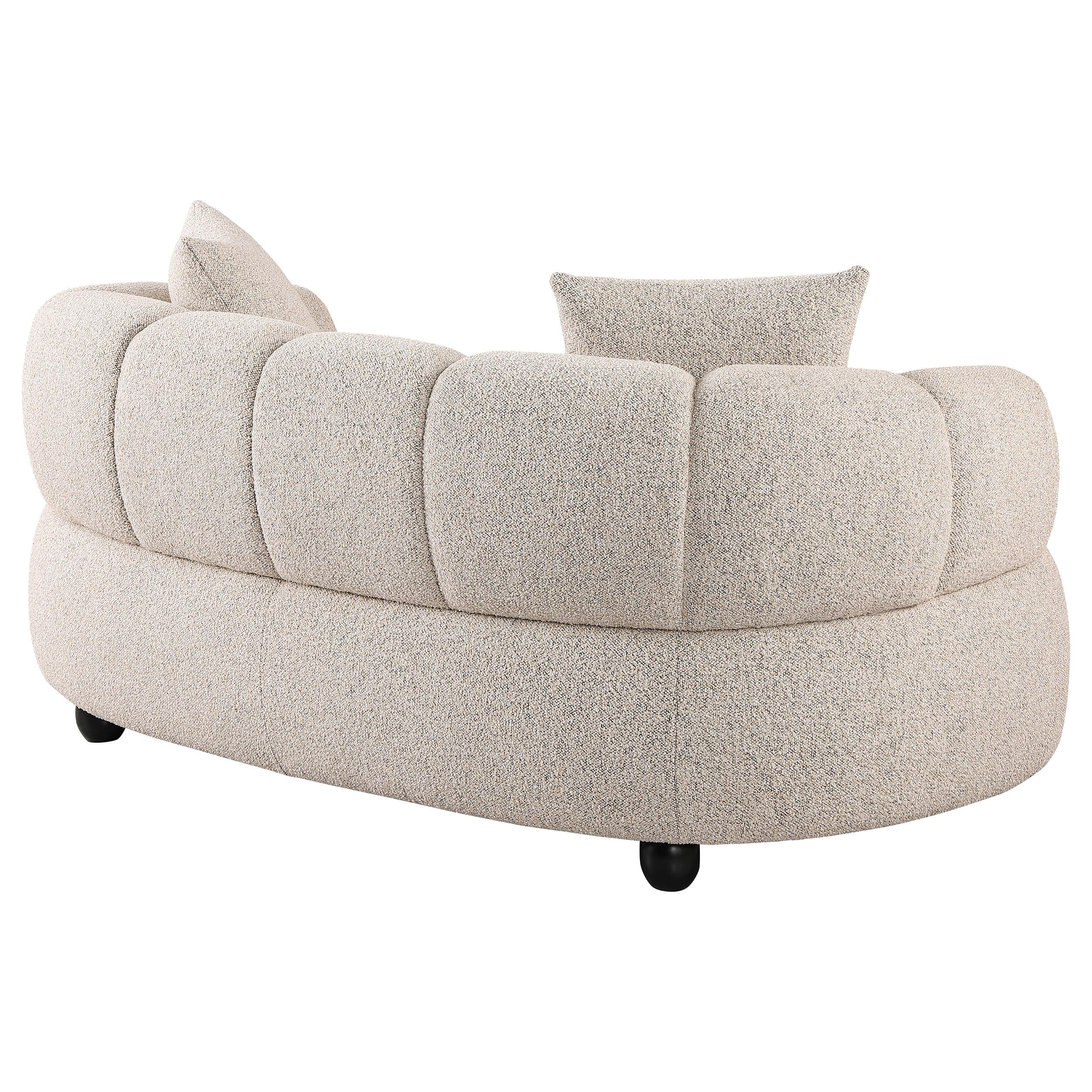  Coaster Furniture Whitney 503722 Contemporary Channel Tufted Woven Fabric Upholstered Loveseat IMAGE 2