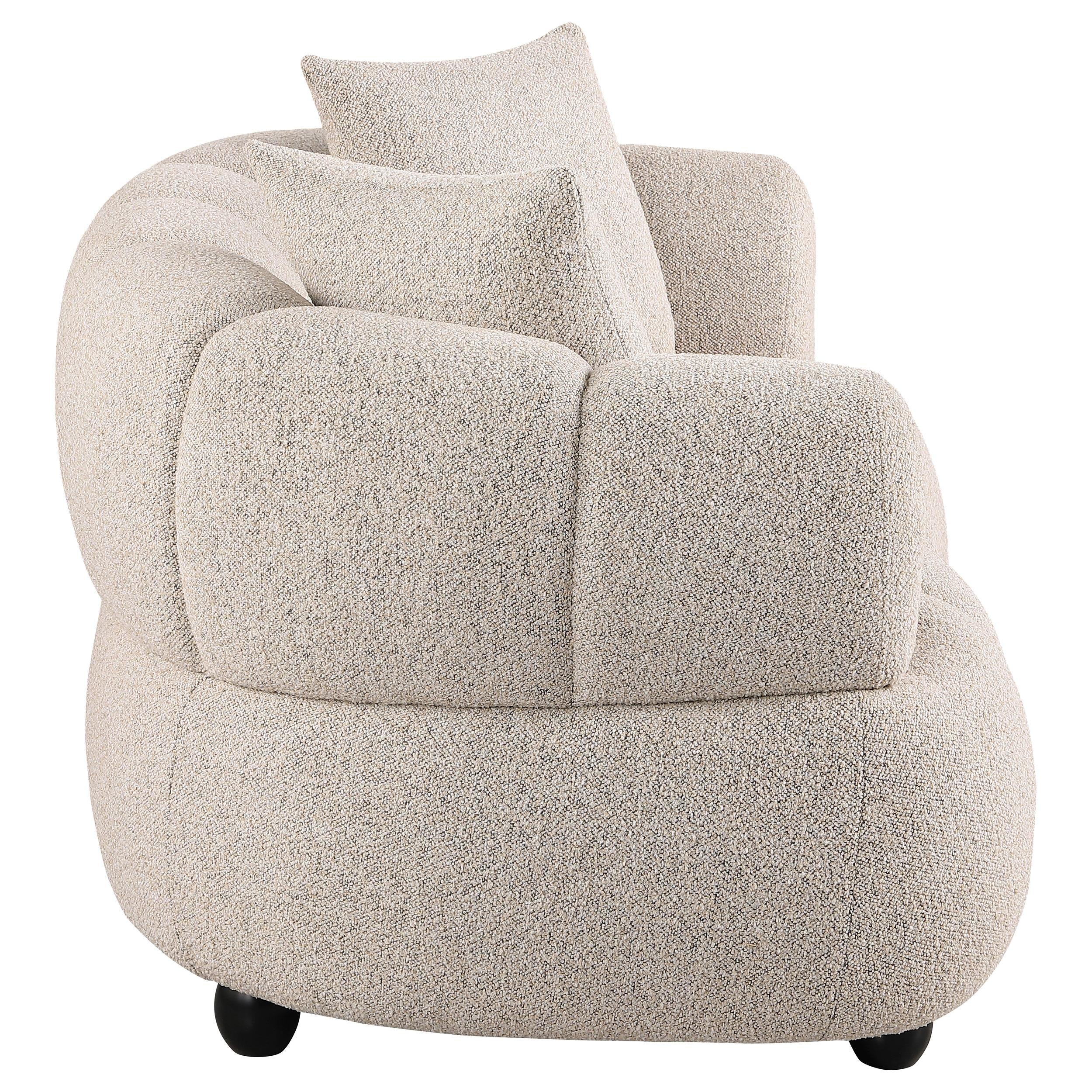  Coaster Furniture Whitney 503722 Contemporary Channel Tufted Woven Fabric Upholstered Loveseat IMAGE 3
