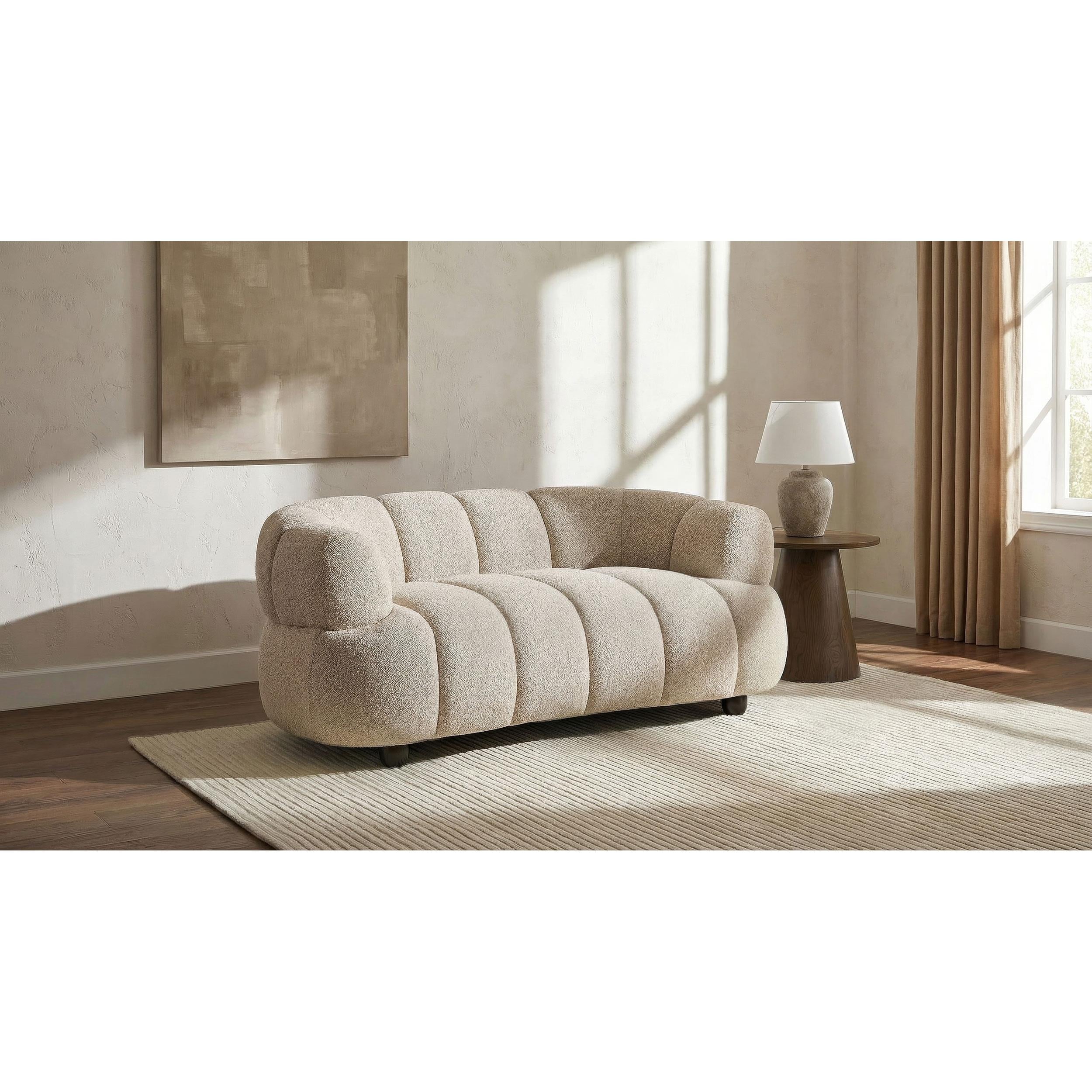  Coaster Furniture Whitney 503722 Contemporary Channel Tufted Woven Fabric Upholstered Loveseat IMAGE 9