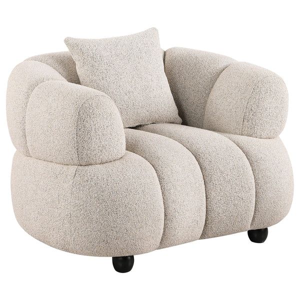 Coaster Furniture Whitney 503723 Contemporary Channel Tufted Woven Fabric Upholstered Accent Chair