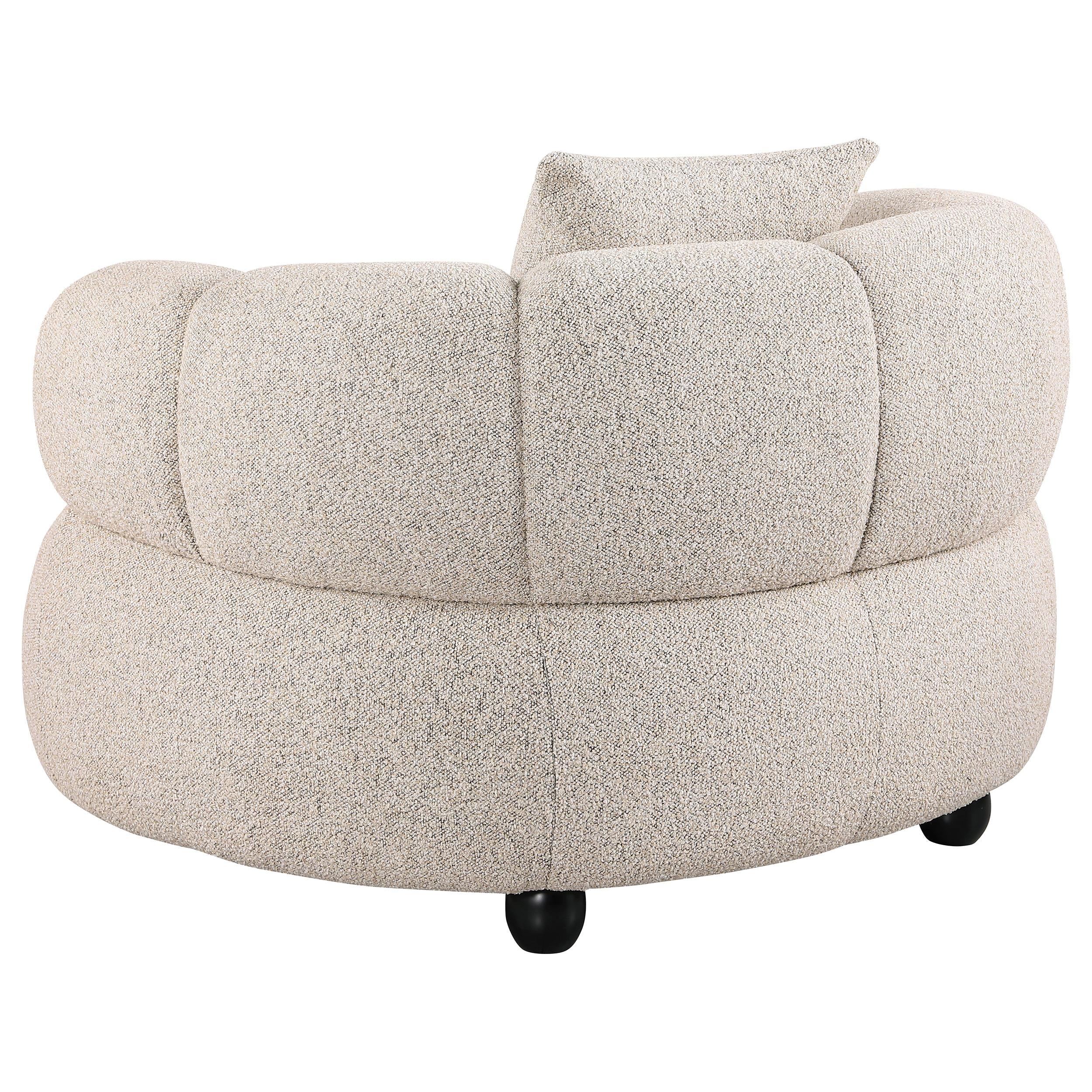  Coaster Furniture Whitney 503723 Contemporary Channel Tufted Woven Fabric Upholstered Accent Chair IMAGE 10
