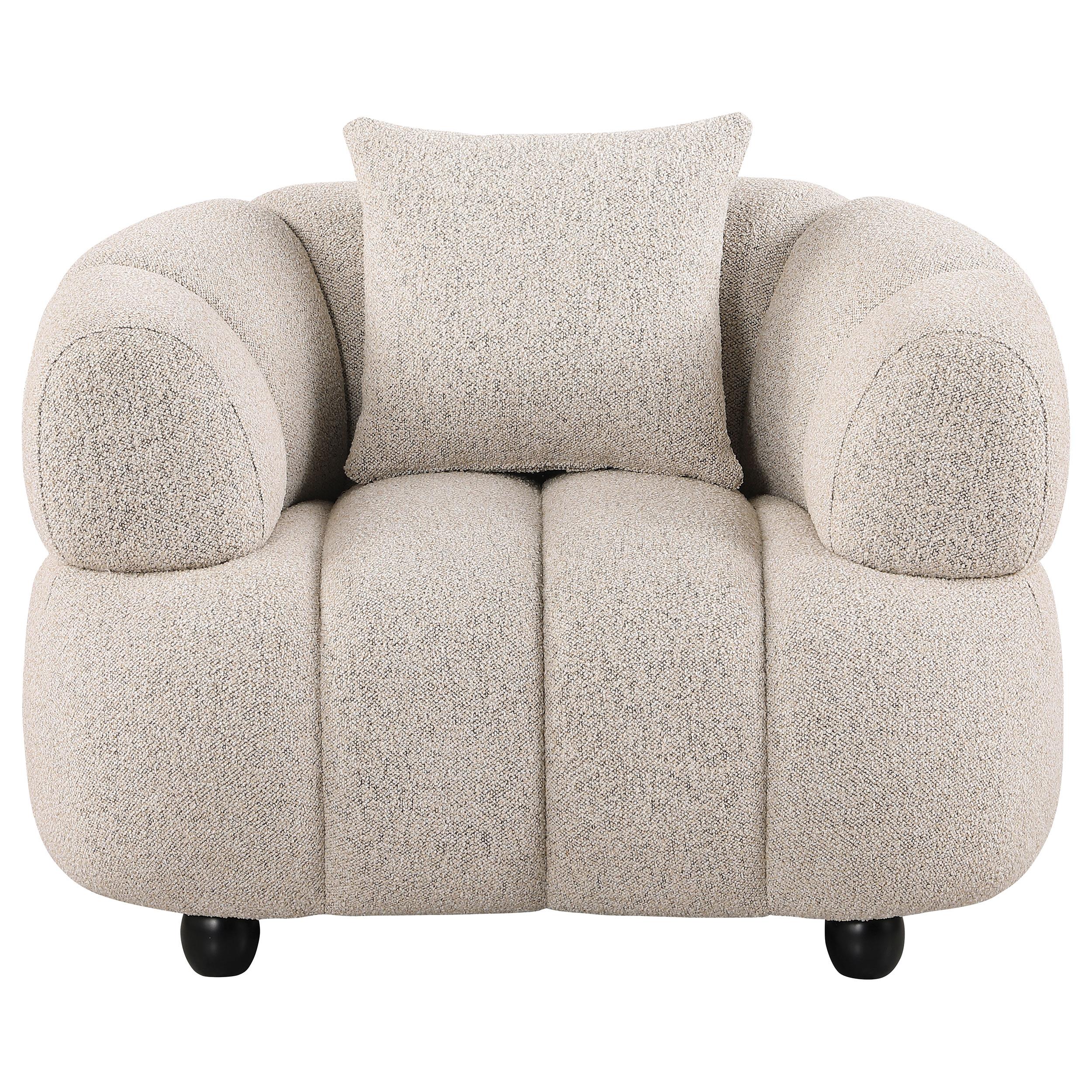  Coaster Furniture Whitney 503723 Contemporary Channel Tufted Woven Fabric Upholstered Accent Chair IMAGE 8