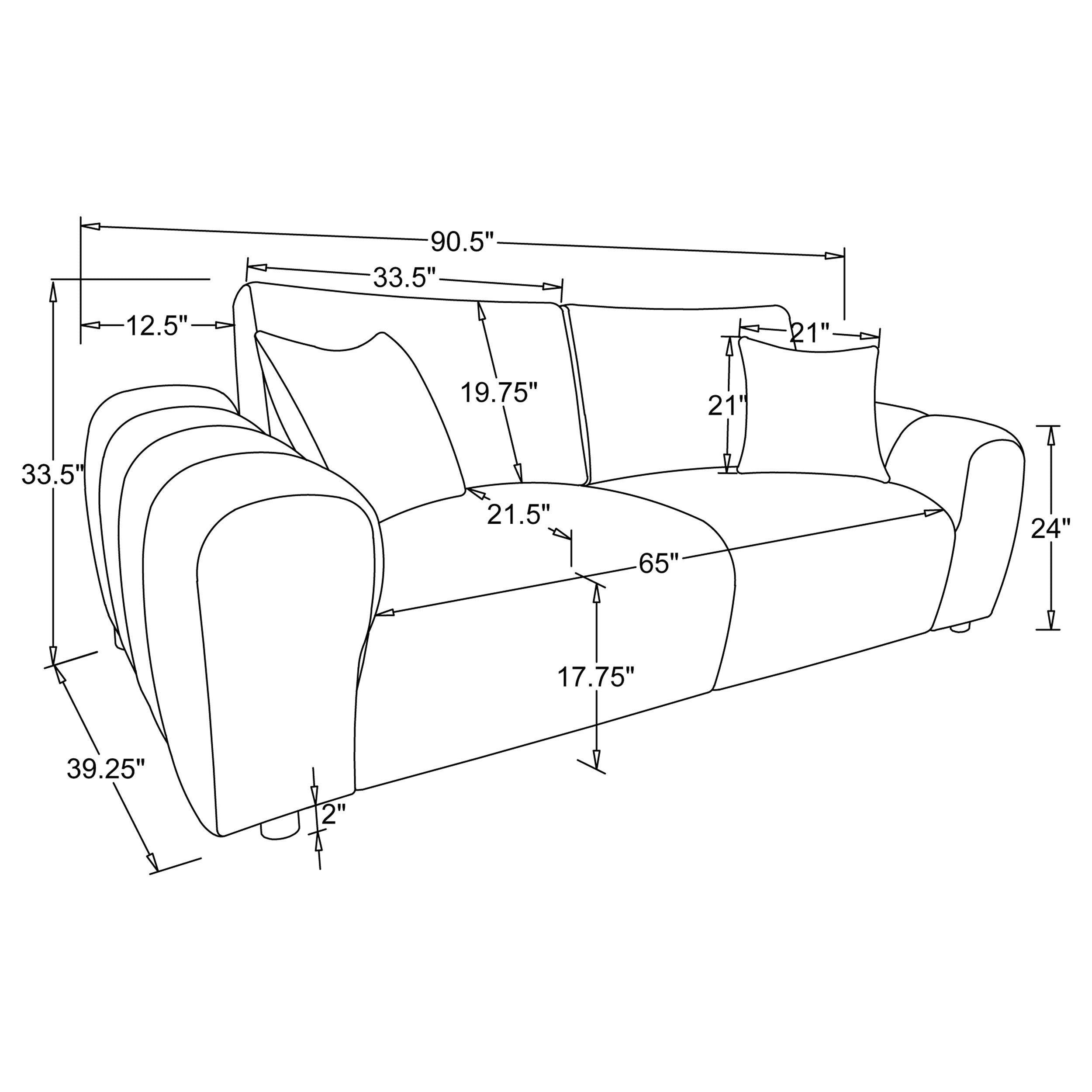  Coaster Furniture Burnett 504951 Chenille Upholstered Wide Arm Sofa - Burnt Orange IMAGE 6