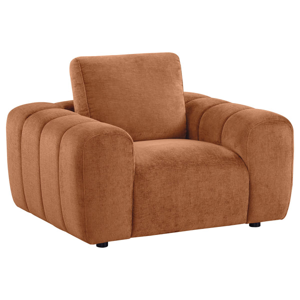 Coaster Furniture Burnett 504953 Chenille Upholstered Accent Chair - Burnt Orange