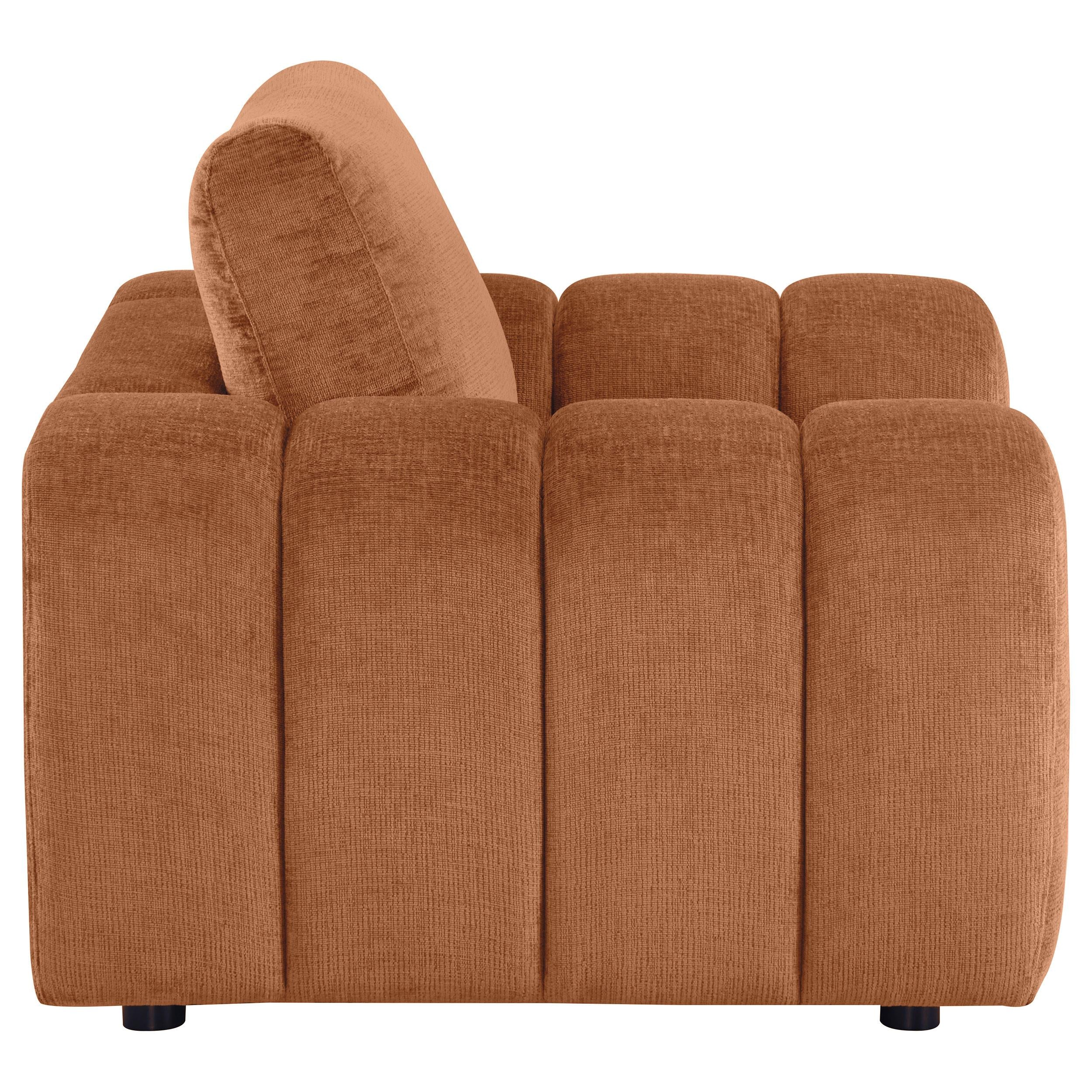  Coaster Furniture Burnett 504953 Chenille Upholstered Accent Chair - Burnt Orange IMAGE 11