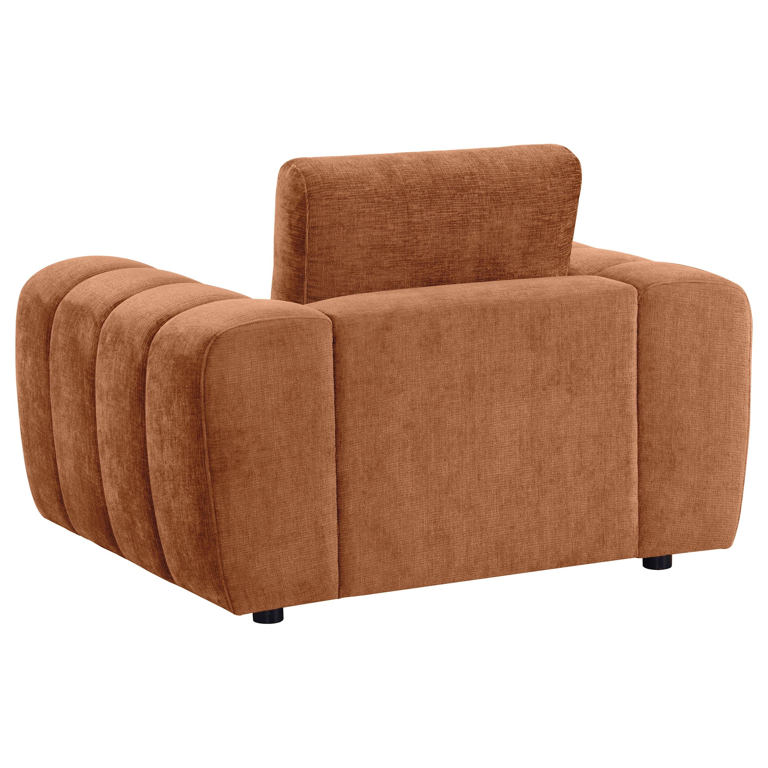  Coaster Furniture Burnett 504953 Chenille Upholstered Accent Chair - Burnt Orange IMAGE 4