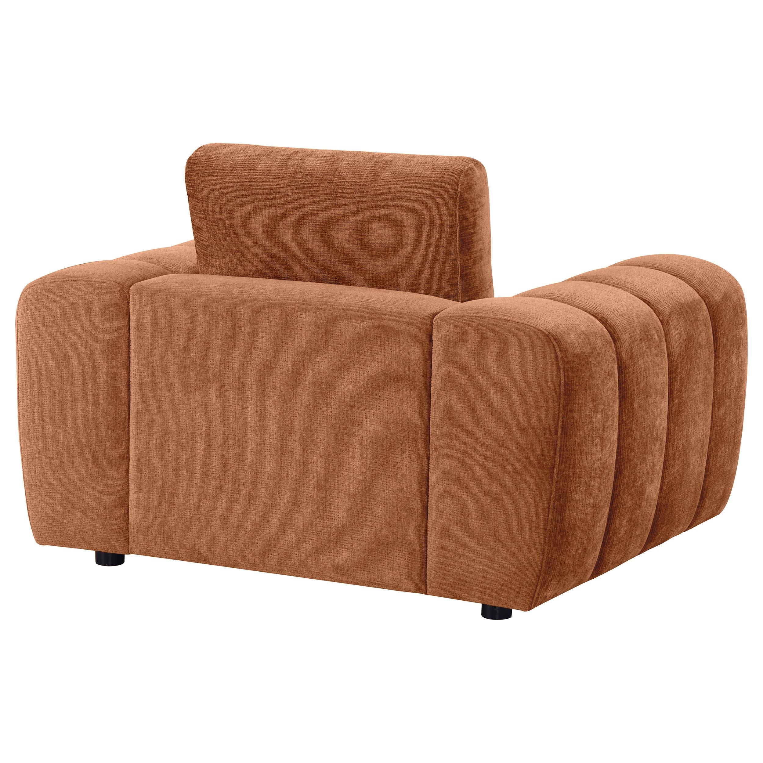  Coaster Furniture Burnett 504953 Chenille Upholstered Accent Chair - Burnt Orange IMAGE 7