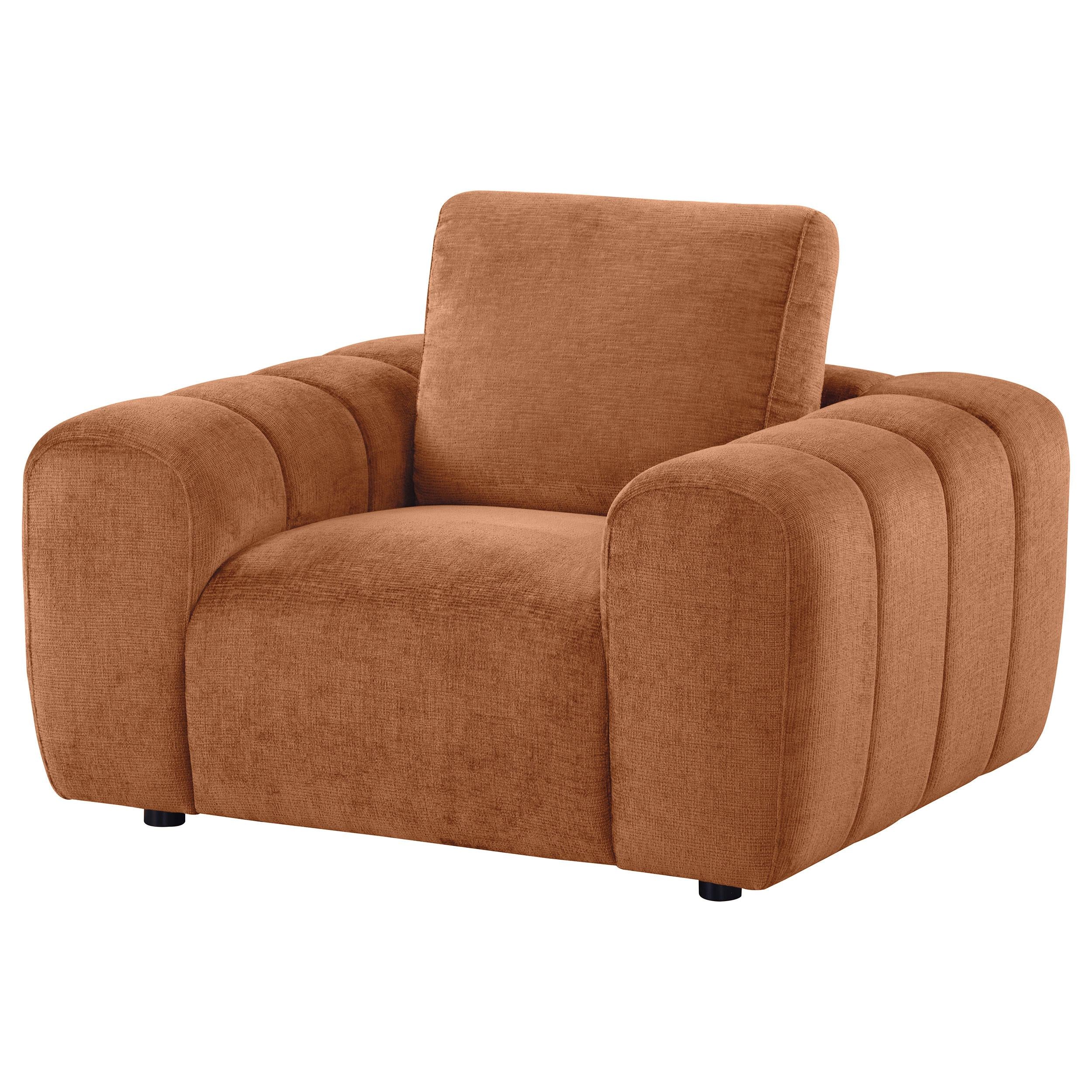  Coaster Furniture Burnett 504953 Chenille Upholstered Accent Chair - Burnt Orange IMAGE 8