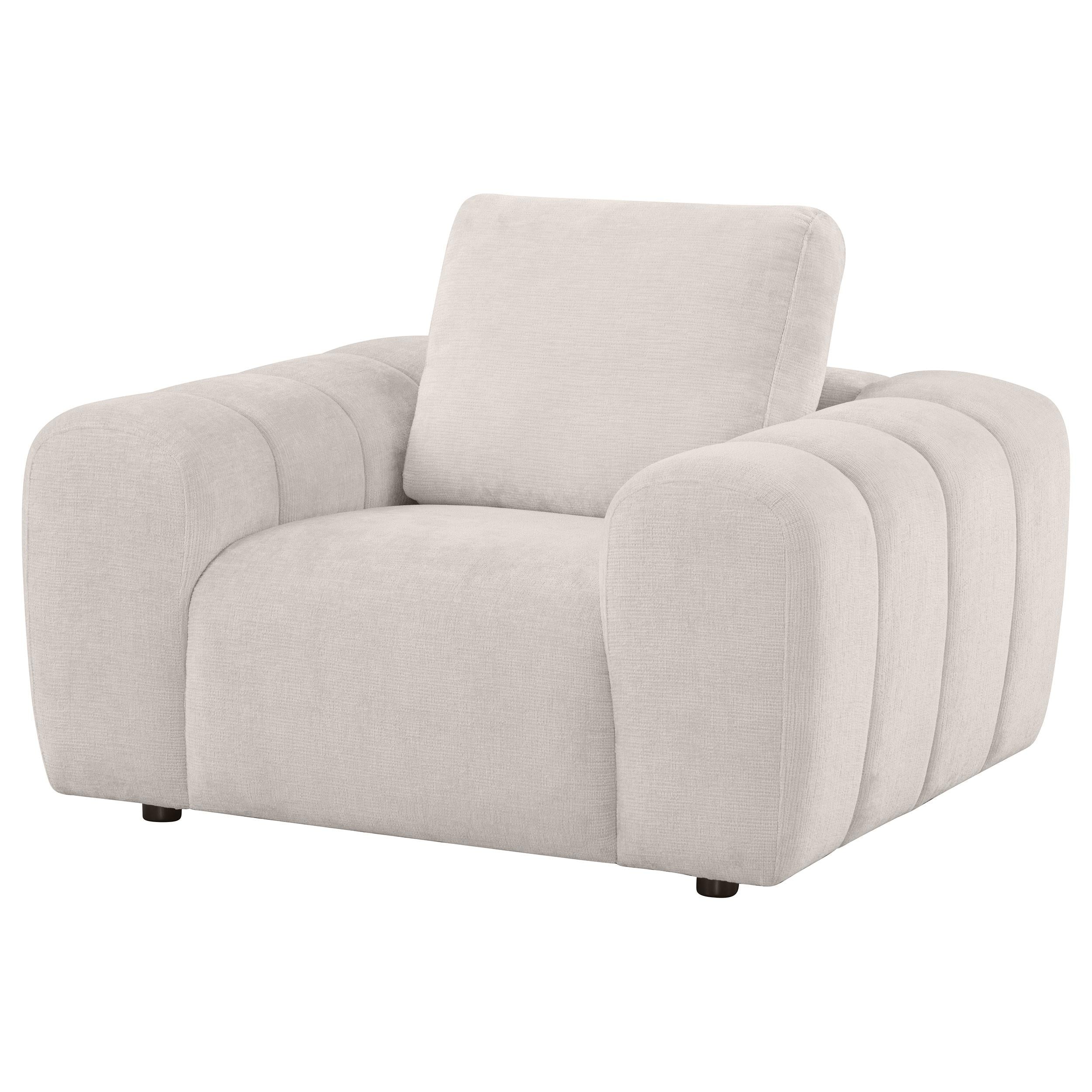  Coaster Furniture Burnett 504957 Chenille Upholstered Accent Chair - Ivory IMAGE 10