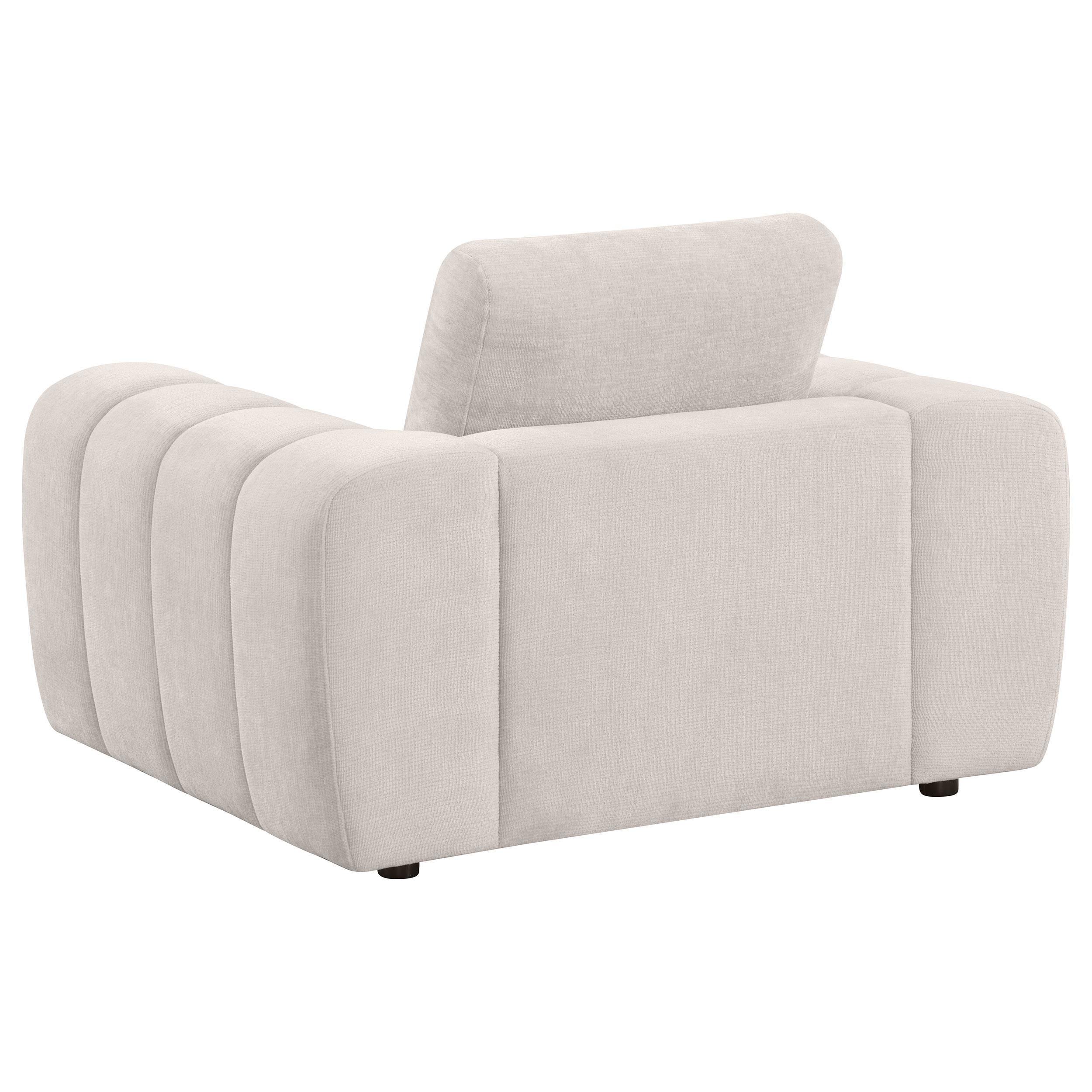  Coaster Furniture Burnett 504957 Chenille Upholstered Accent Chair - Ivory IMAGE 2