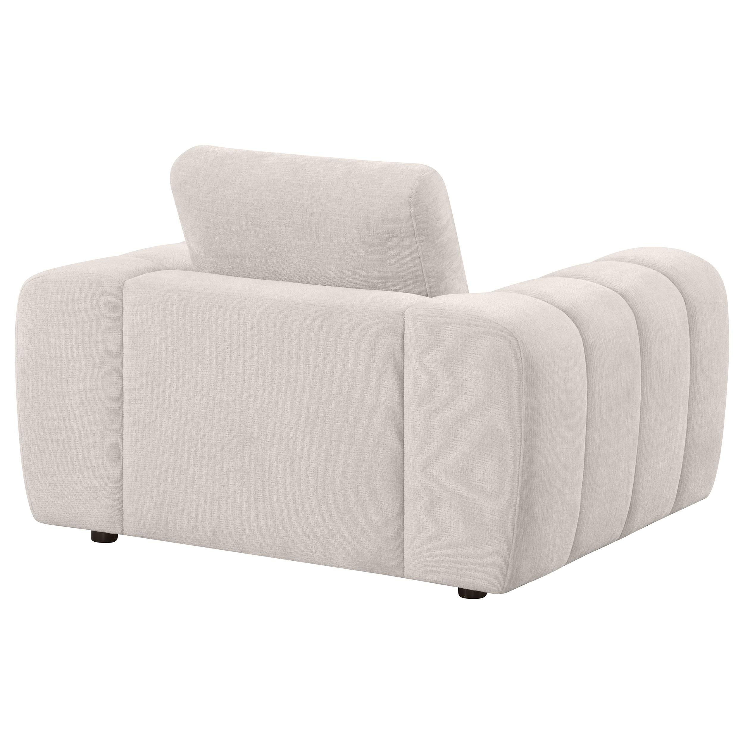  Coaster Furniture Burnett 504957 Chenille Upholstered Accent Chair - Ivory IMAGE 6