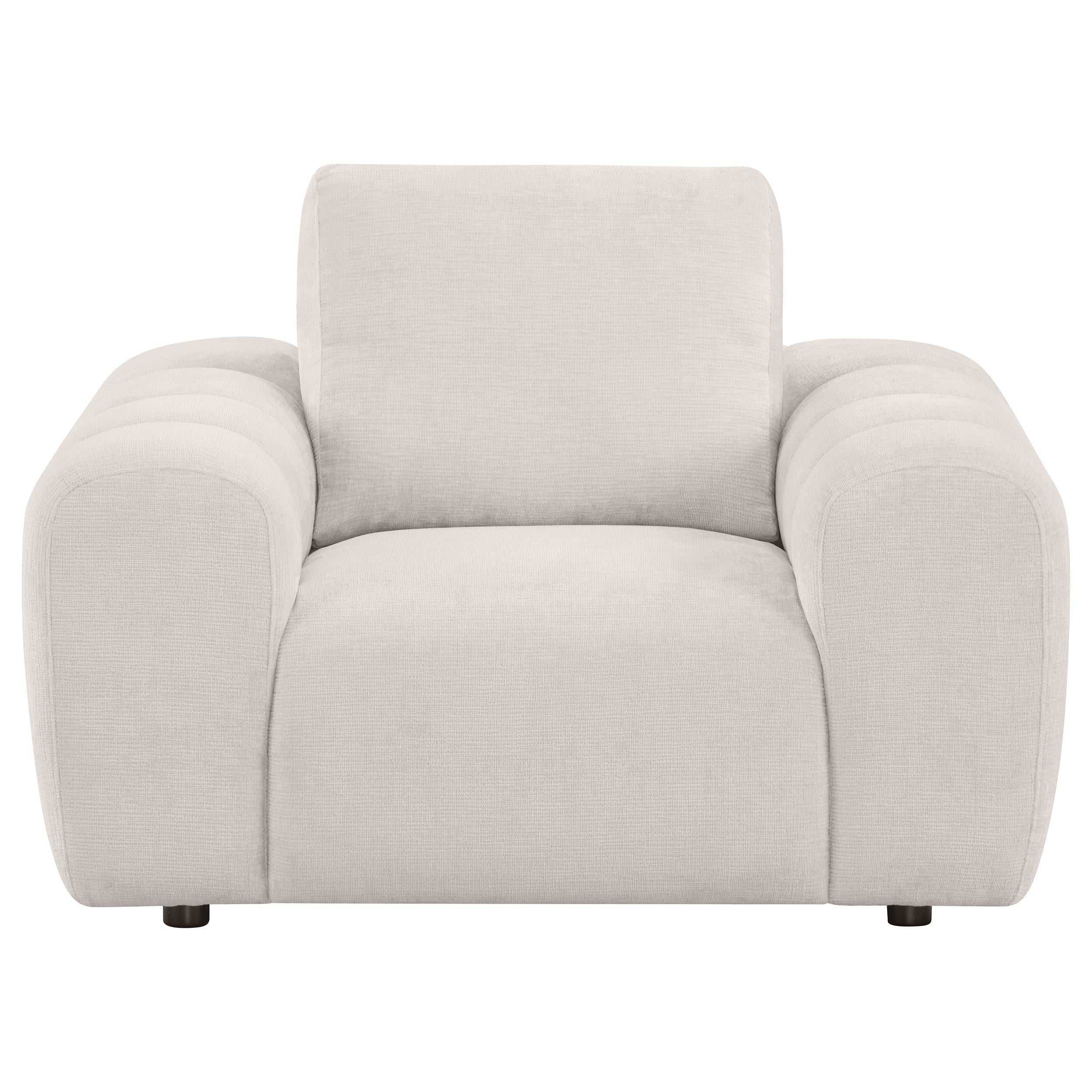  Coaster Furniture Burnett 504957 Chenille Upholstered Accent Chair - Ivory IMAGE 7