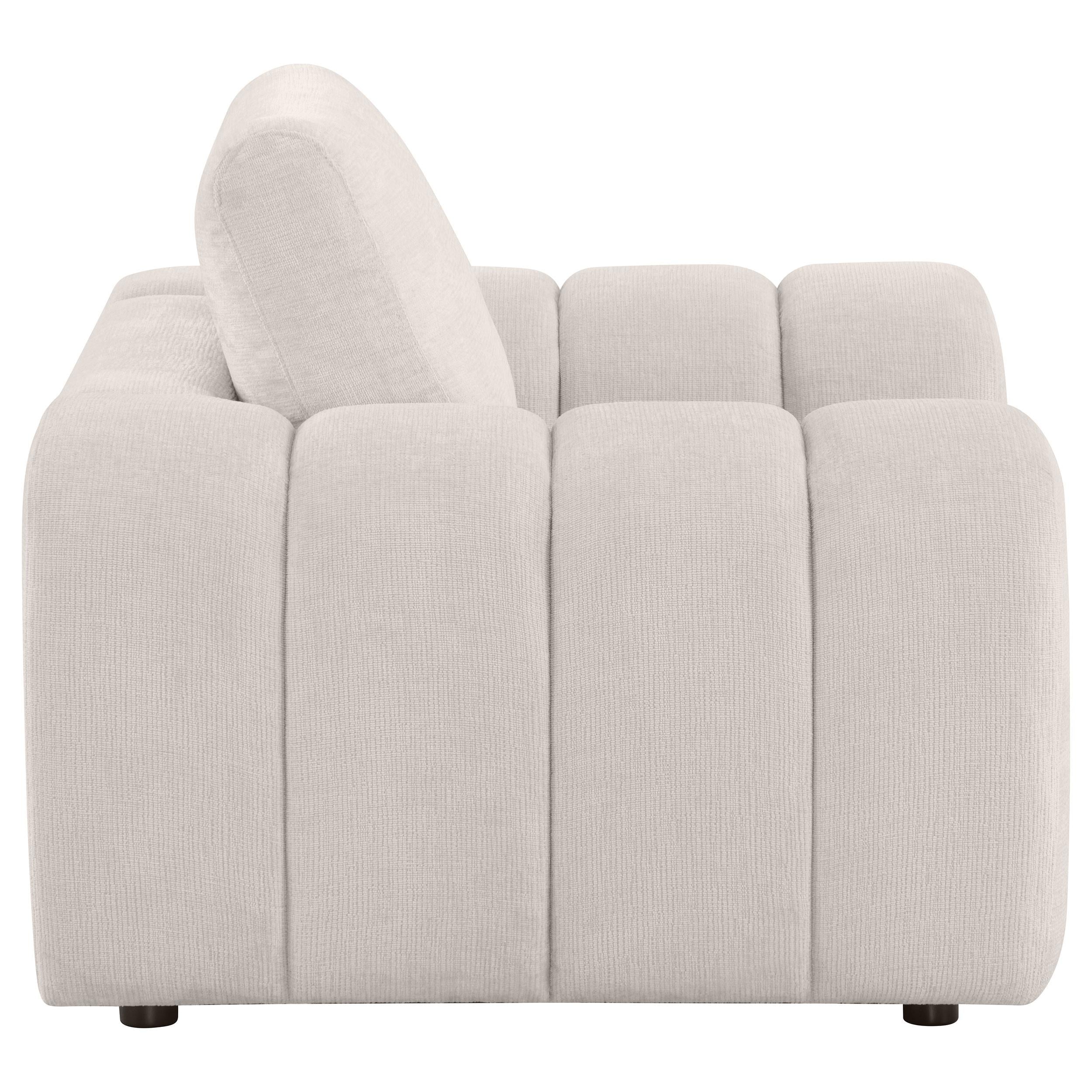  Coaster Furniture Burnett 504957 Chenille Upholstered Accent Chair - Ivory IMAGE 9