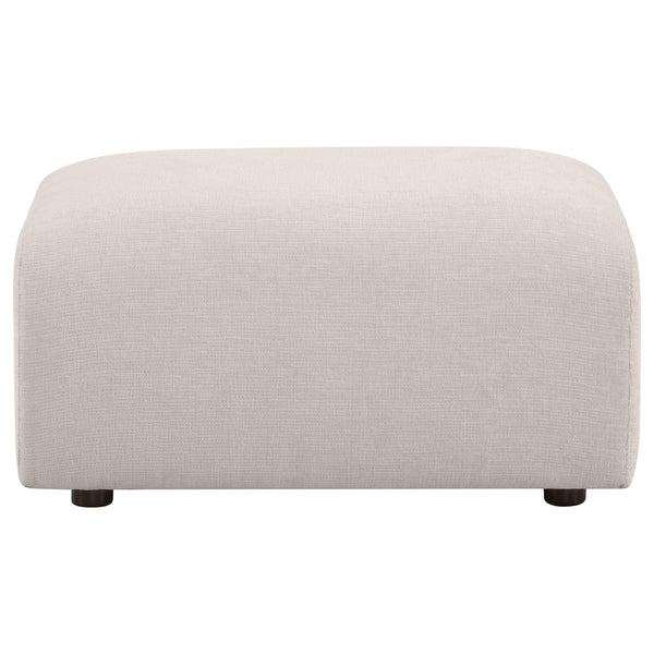 Coaster Furniture Burnett 504958 Chenille Upholstered Ottoman - Ivory