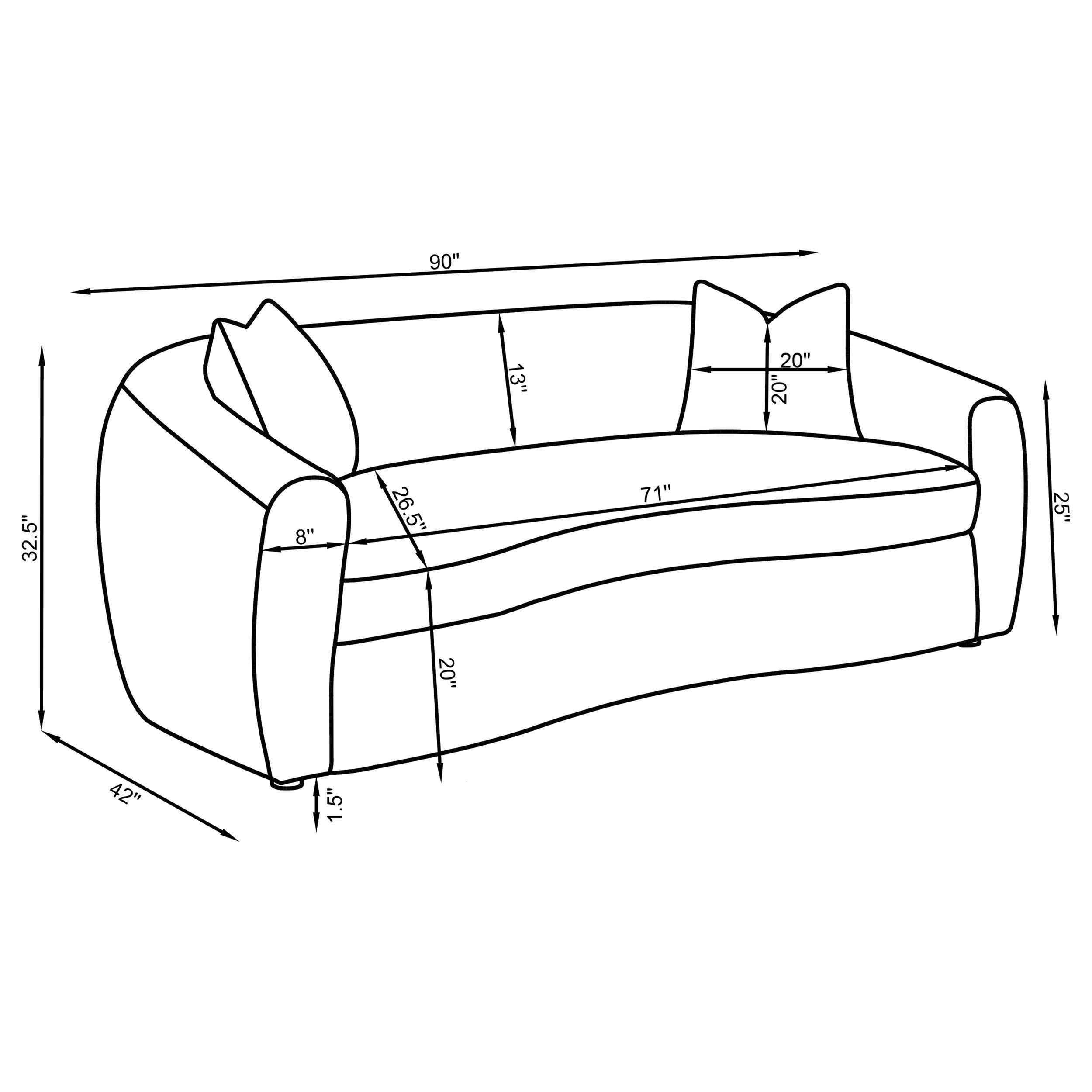  Coaster Furniture Isabella 504971 Fabric Upholstered Sofa - Sand IMAGE 8