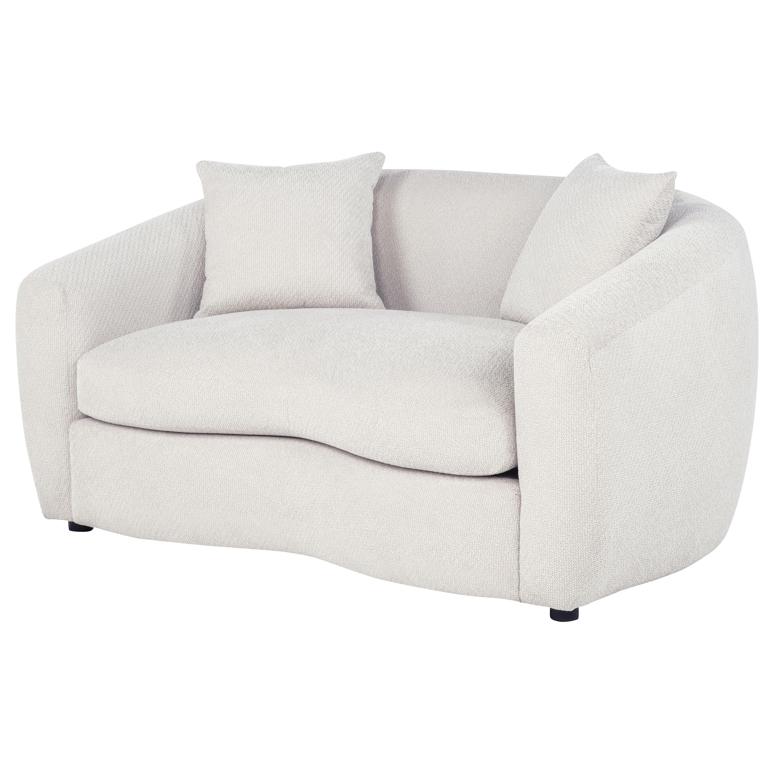  Coaster Furniture Isabella 504972 Fabric Upholstered Loveseat - Sand IMAGE 3