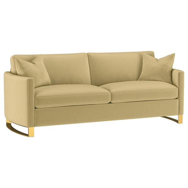 Coaster Furniture Corliss 508824 Upholstered Curved Track Arm Sofa - Camel