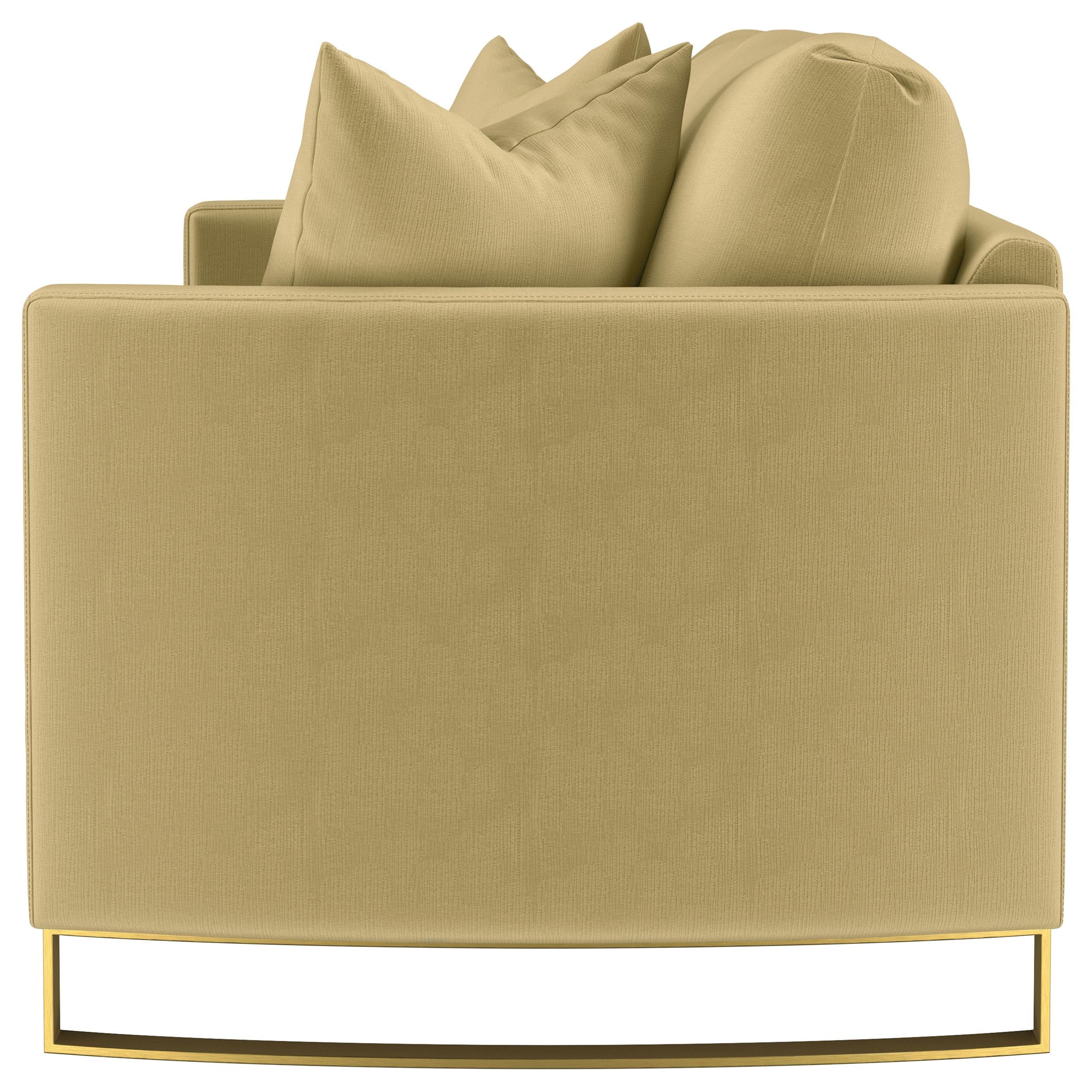  Coaster Furniture Corliss 508824 Upholstered Curved Track Arm Sofa - Camel IMAGE 3