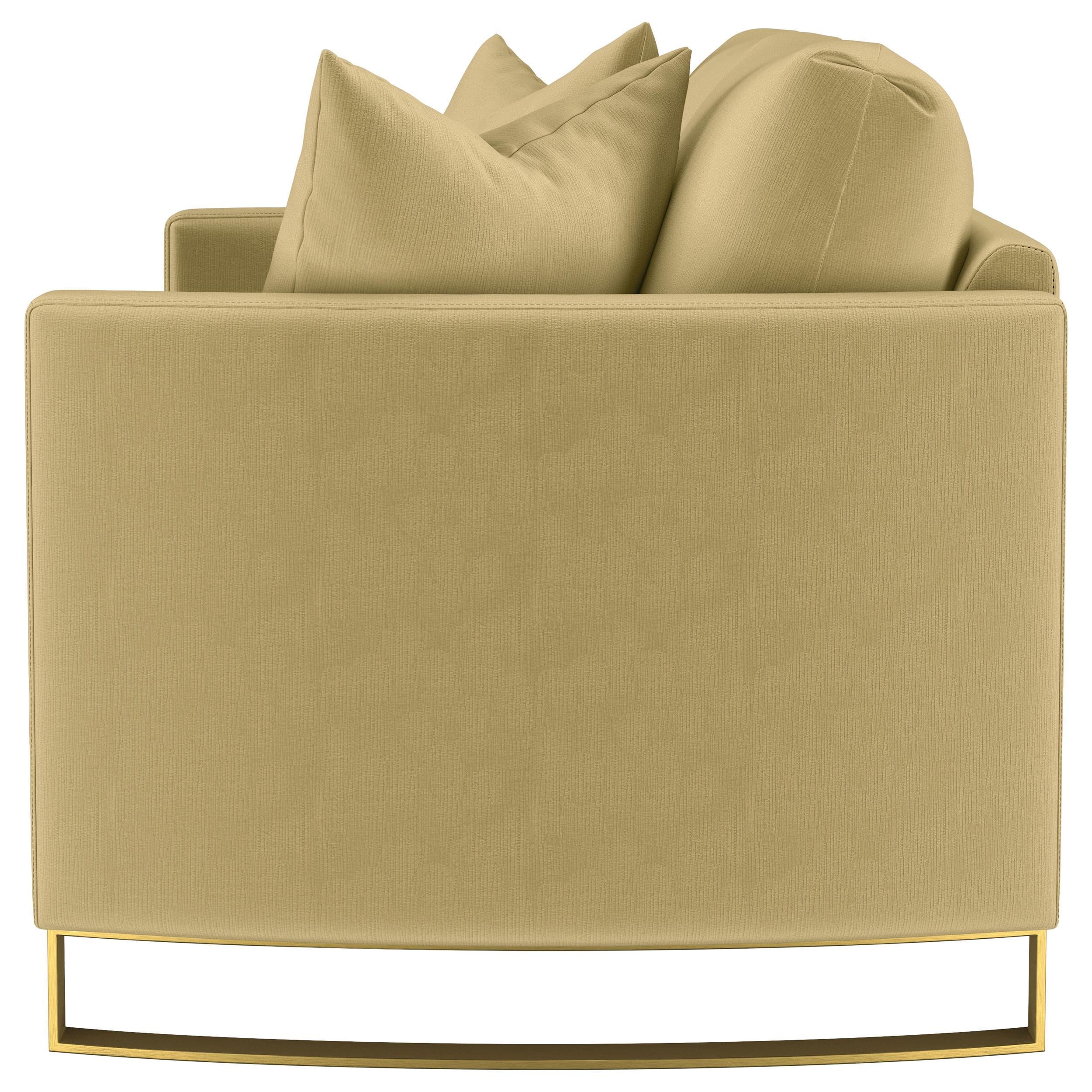  Coaster Furniture Corliss 508825 Upholstered Curved Track Arm Loveseat - Camel IMAGE 3