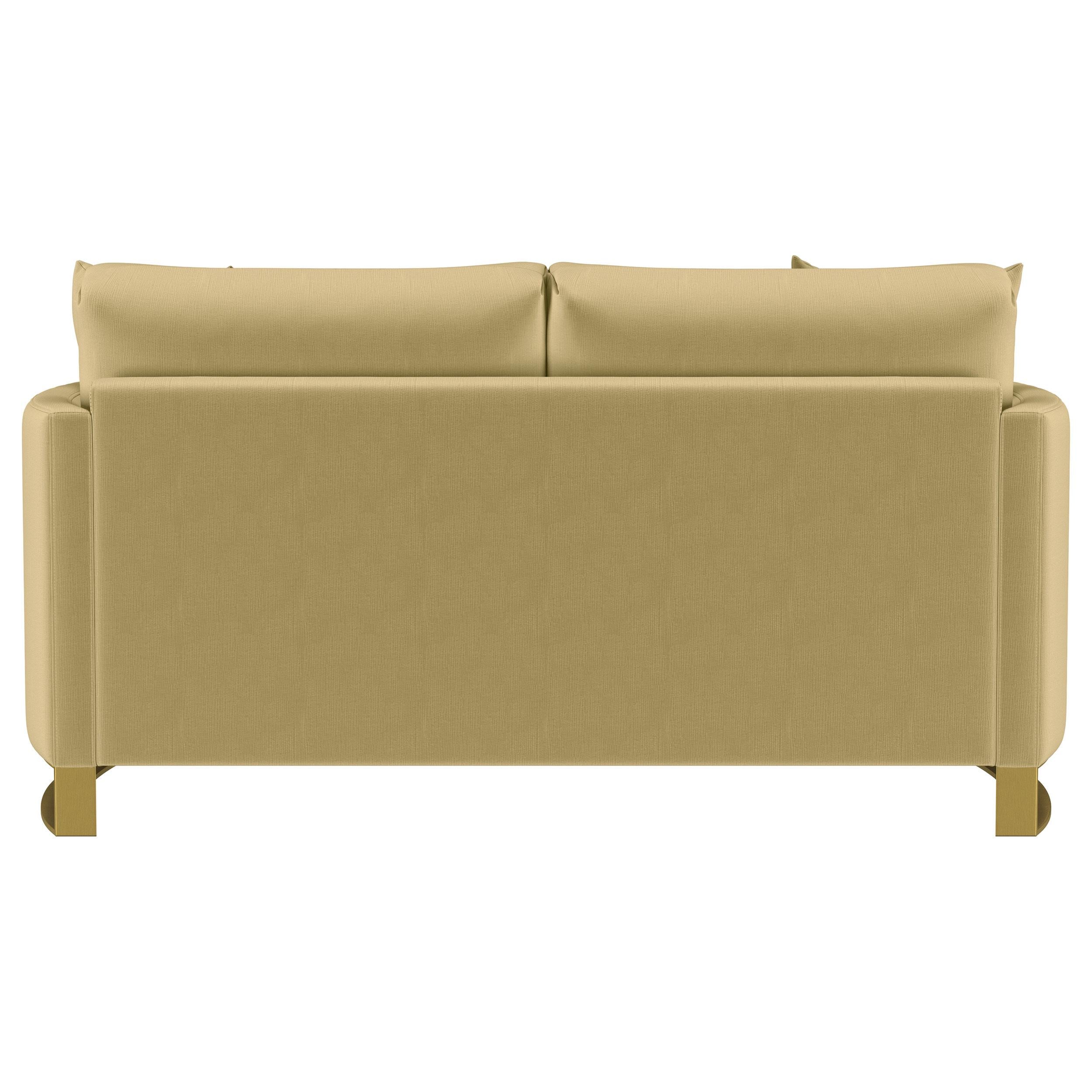  Coaster Furniture Corliss 508825 Upholstered Curved Track Arm Loveseat - Camel IMAGE 8