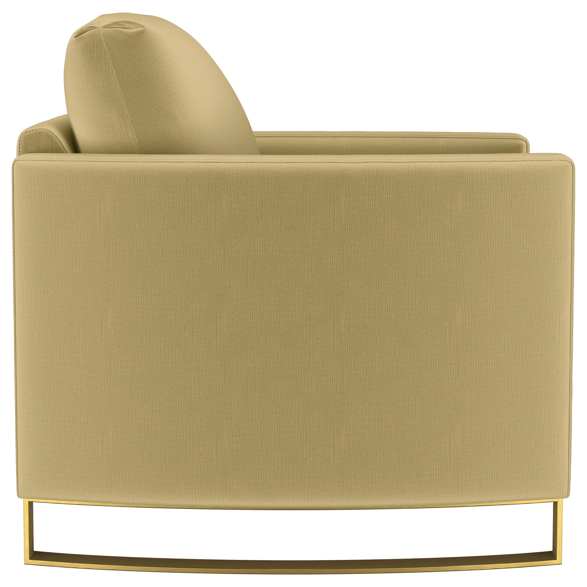  Coaster Furniture Corliss 508826 Upholstered Curved Track Arm Chair - Camel IMAGE 2