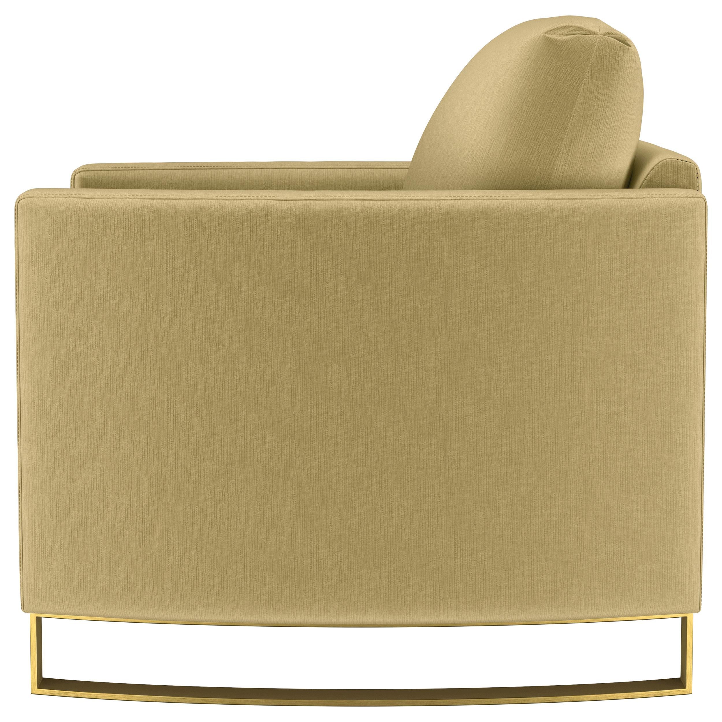  Coaster Furniture Corliss 508826 Upholstered Curved Track Arm Chair - Camel IMAGE 3