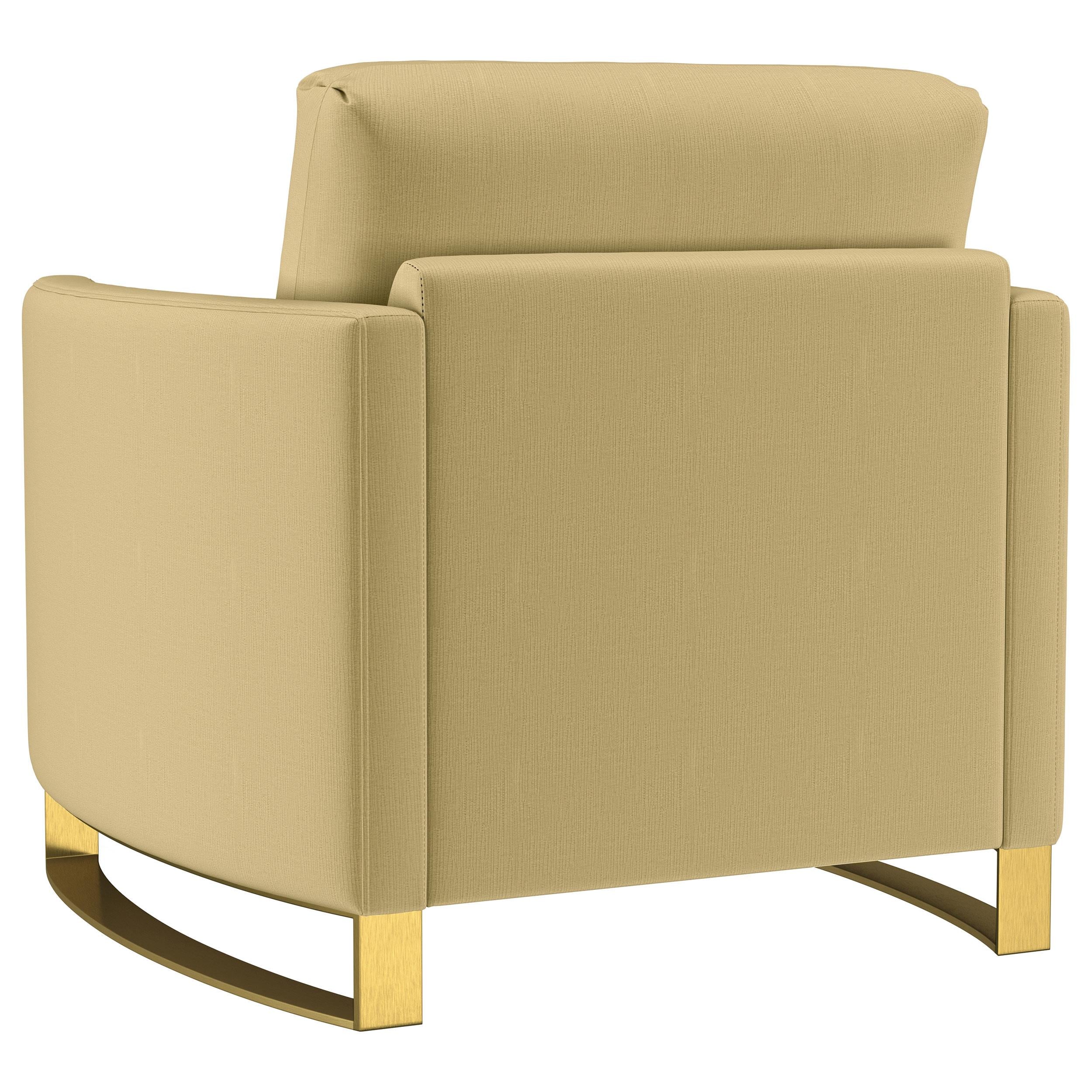  Coaster Furniture Corliss 508826 Upholstered Curved Track Arm Chair - Camel IMAGE 6