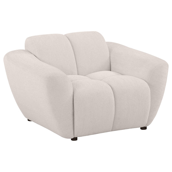 Coaster Furniture Destino 509303 Chenille Upholstered Splayed Arm Accent Chair - Greige