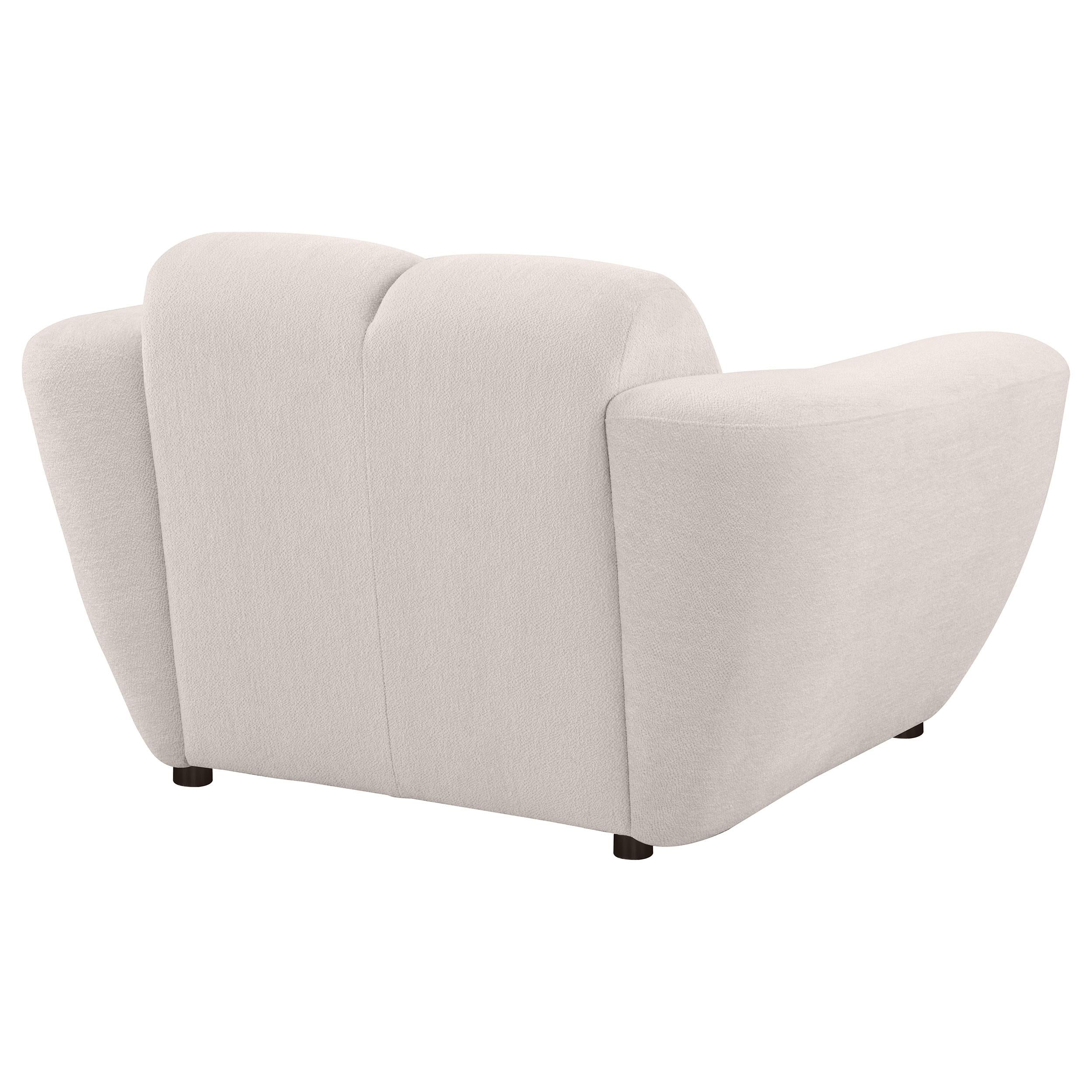  Coaster Furniture Destino 509303 Chenille Upholstered Splayed Arm Accent Chair - Greige IMAGE 2