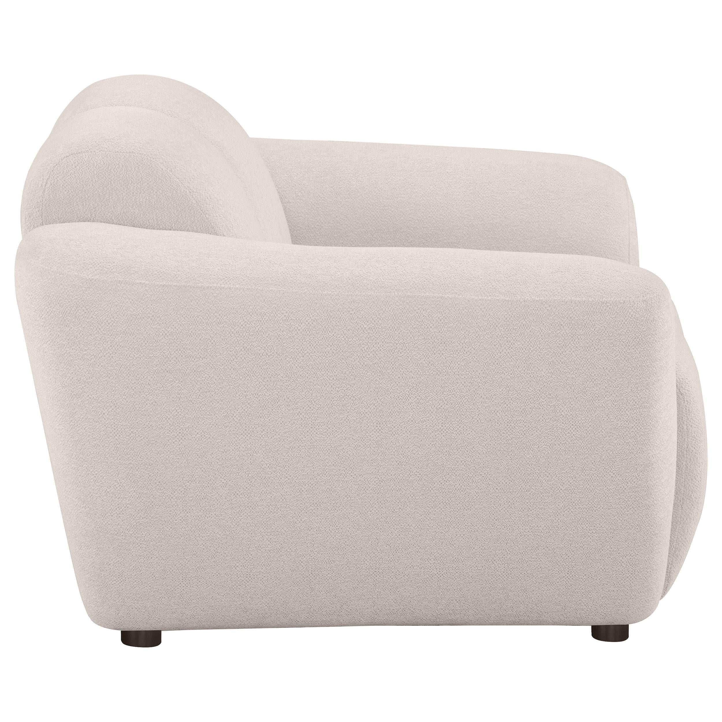  Coaster Furniture Destino 509303 Chenille Upholstered Splayed Arm Accent Chair - Greige IMAGE 5