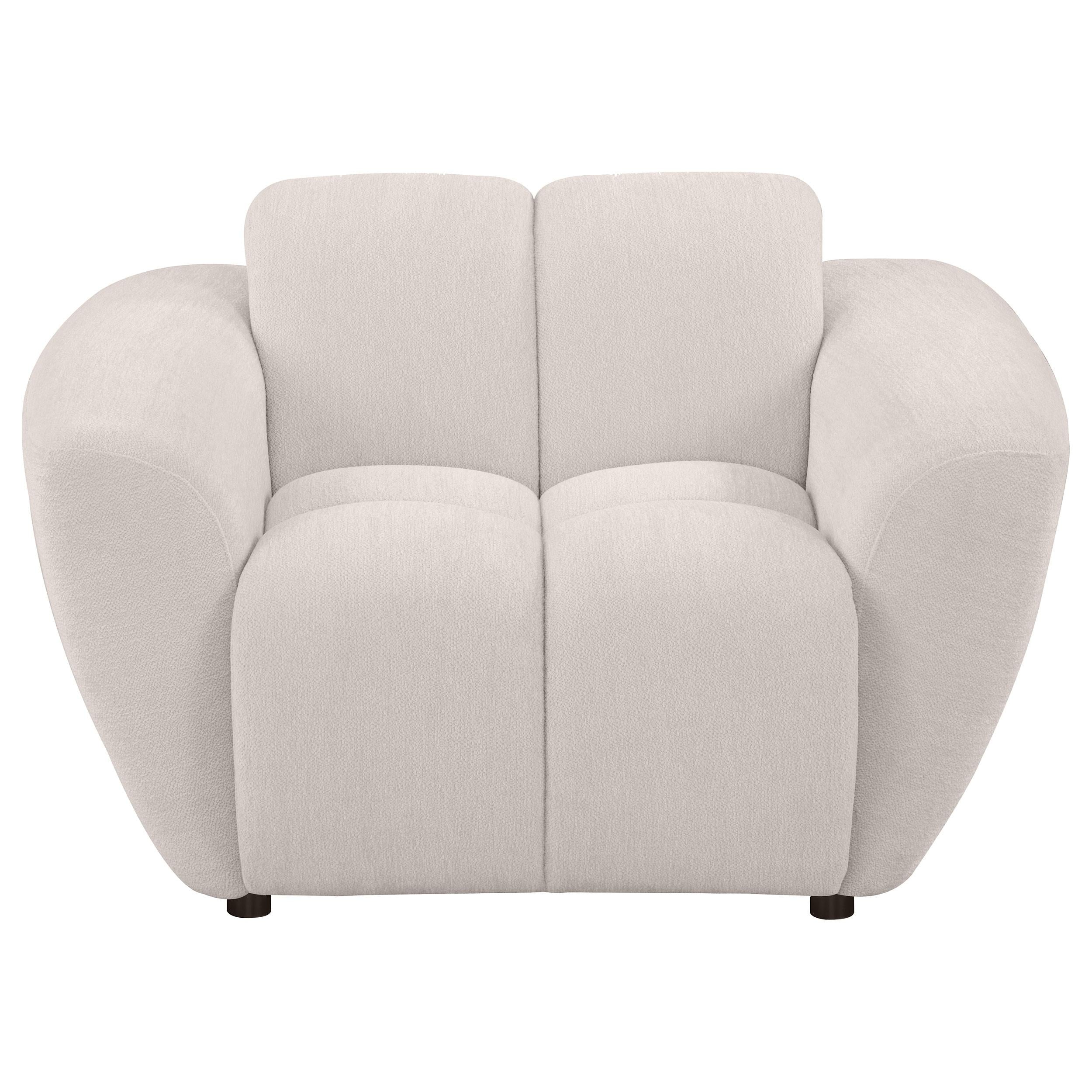  Coaster Furniture Destino 509303 Chenille Upholstered Splayed Arm Accent Chair - Greige IMAGE 7