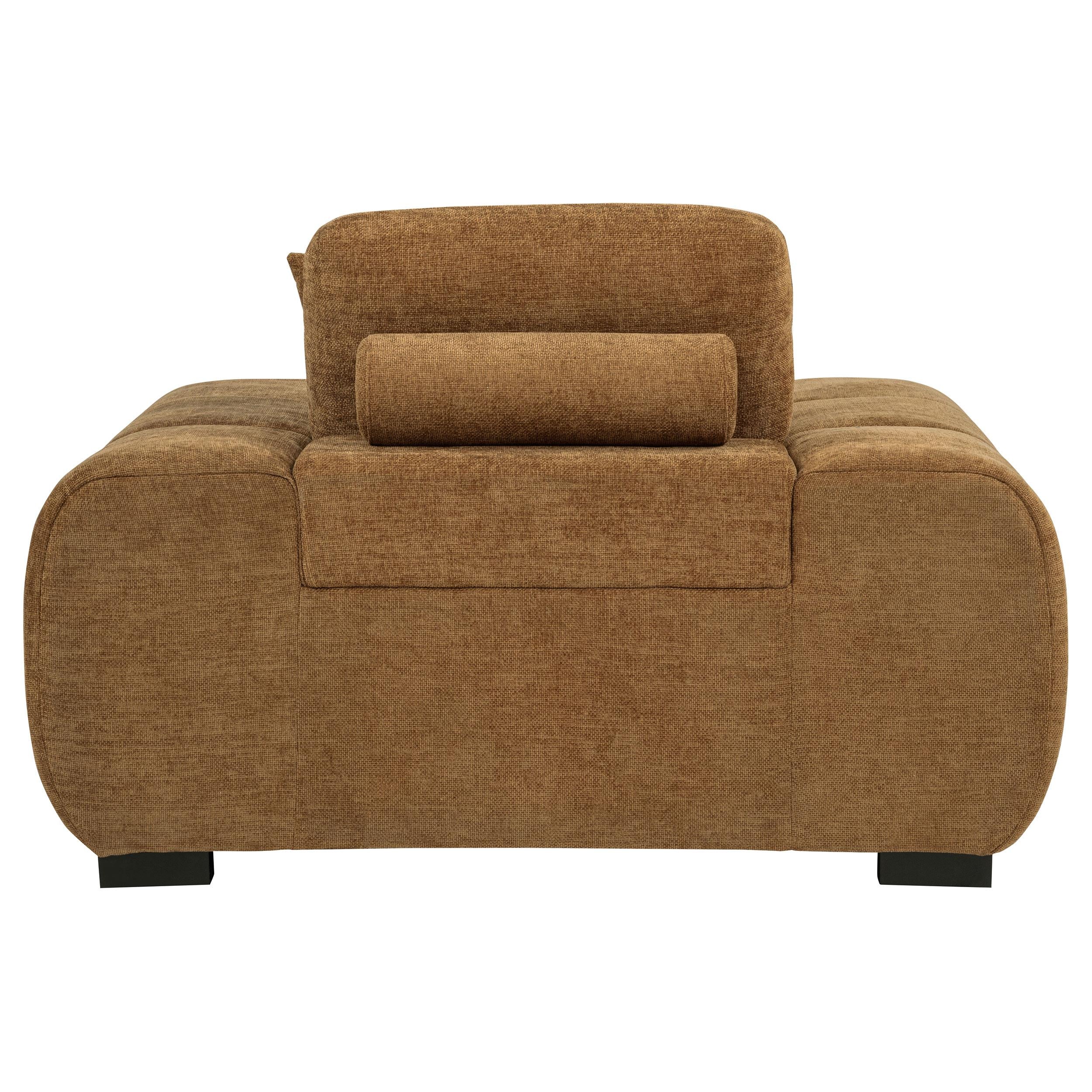 Coaster Furniture Octavia 509343 Upholstered Track Arm Accent Chair - Amber IMAGE 2