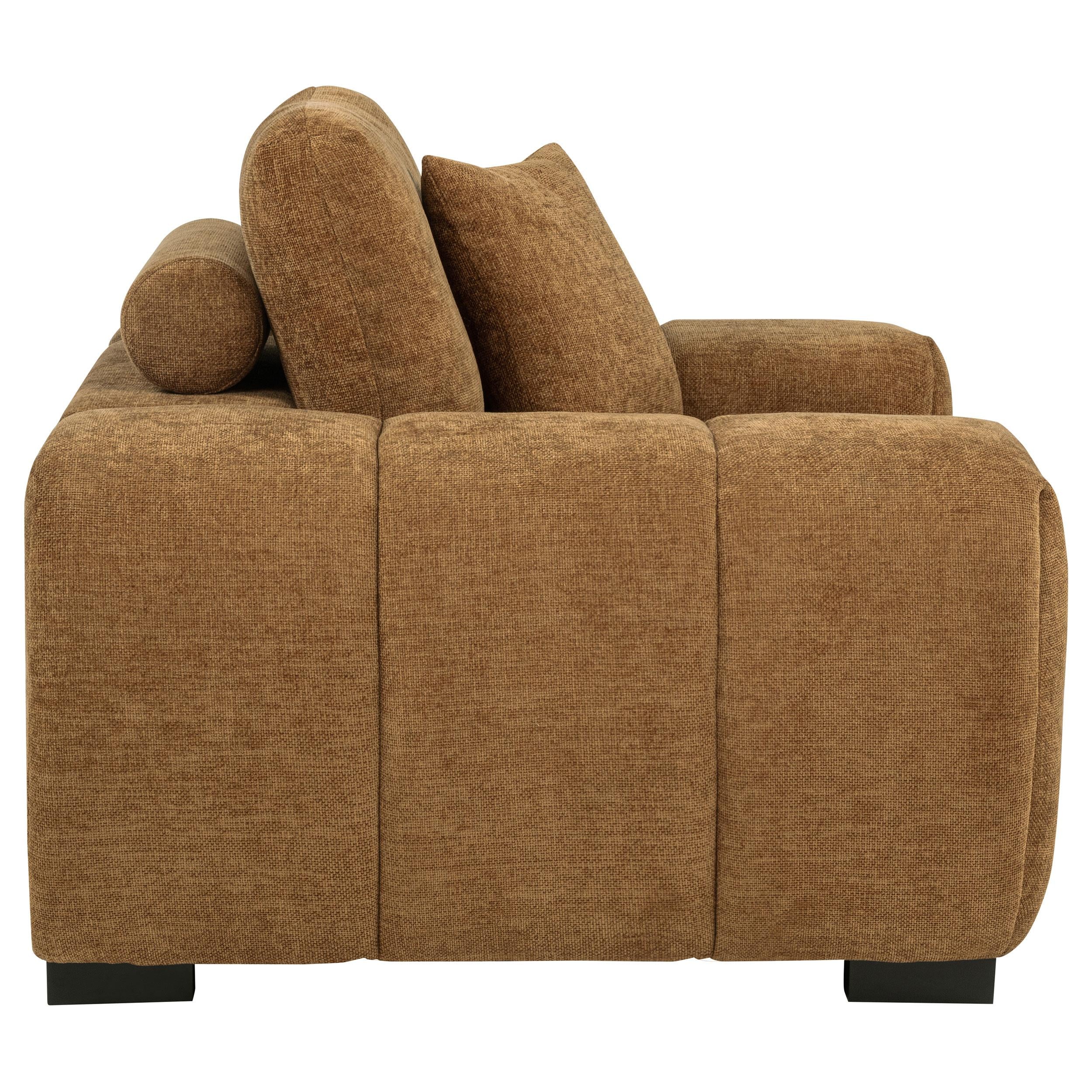  Coaster Furniture Octavia 509343 Upholstered Track Arm Accent Chair - Amber IMAGE 5