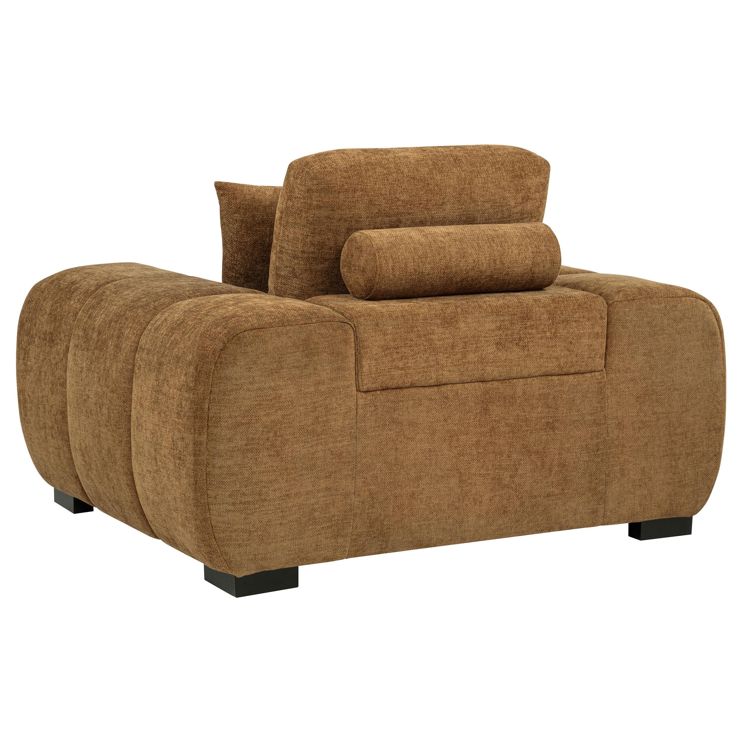  Coaster Furniture Octavia 509343 Upholstered Track Arm Accent Chair - Amber IMAGE 6