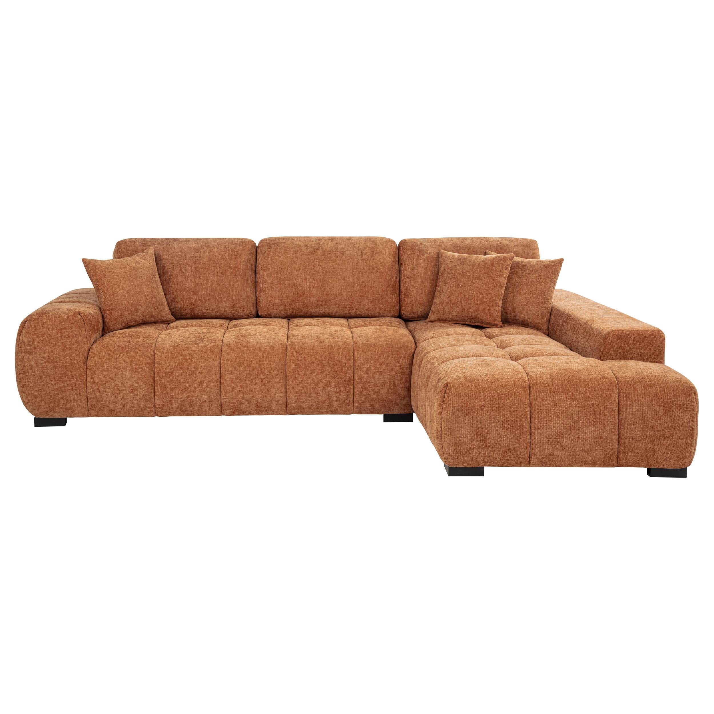  Coaster Furniture Octavia 509350 Upholstered Sectional Chaise Sofa - Orange IMAGE 6