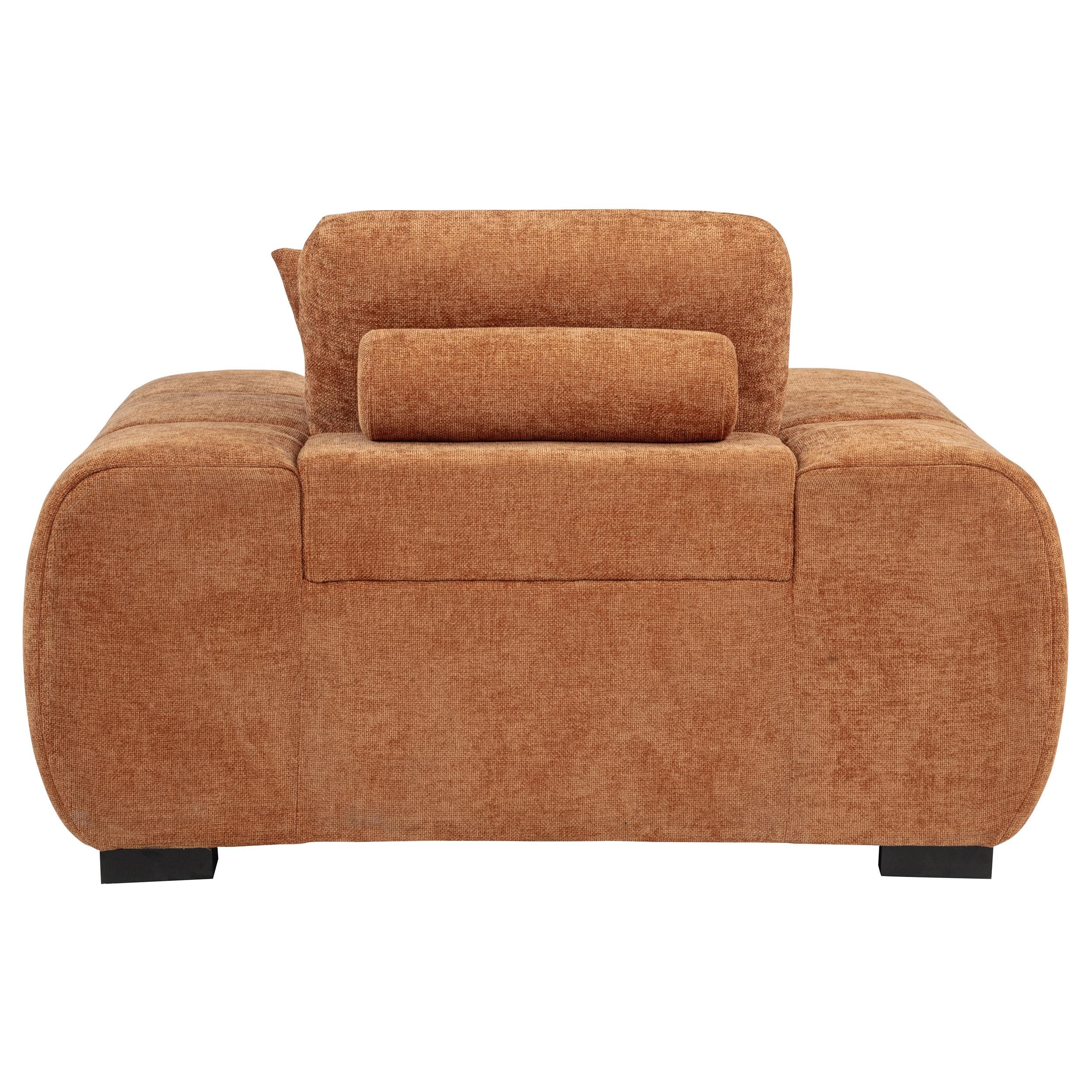  Coaster Furniture Octavia 509353 Upholstered Track Arm Accent Chair - Orange IMAGE 2