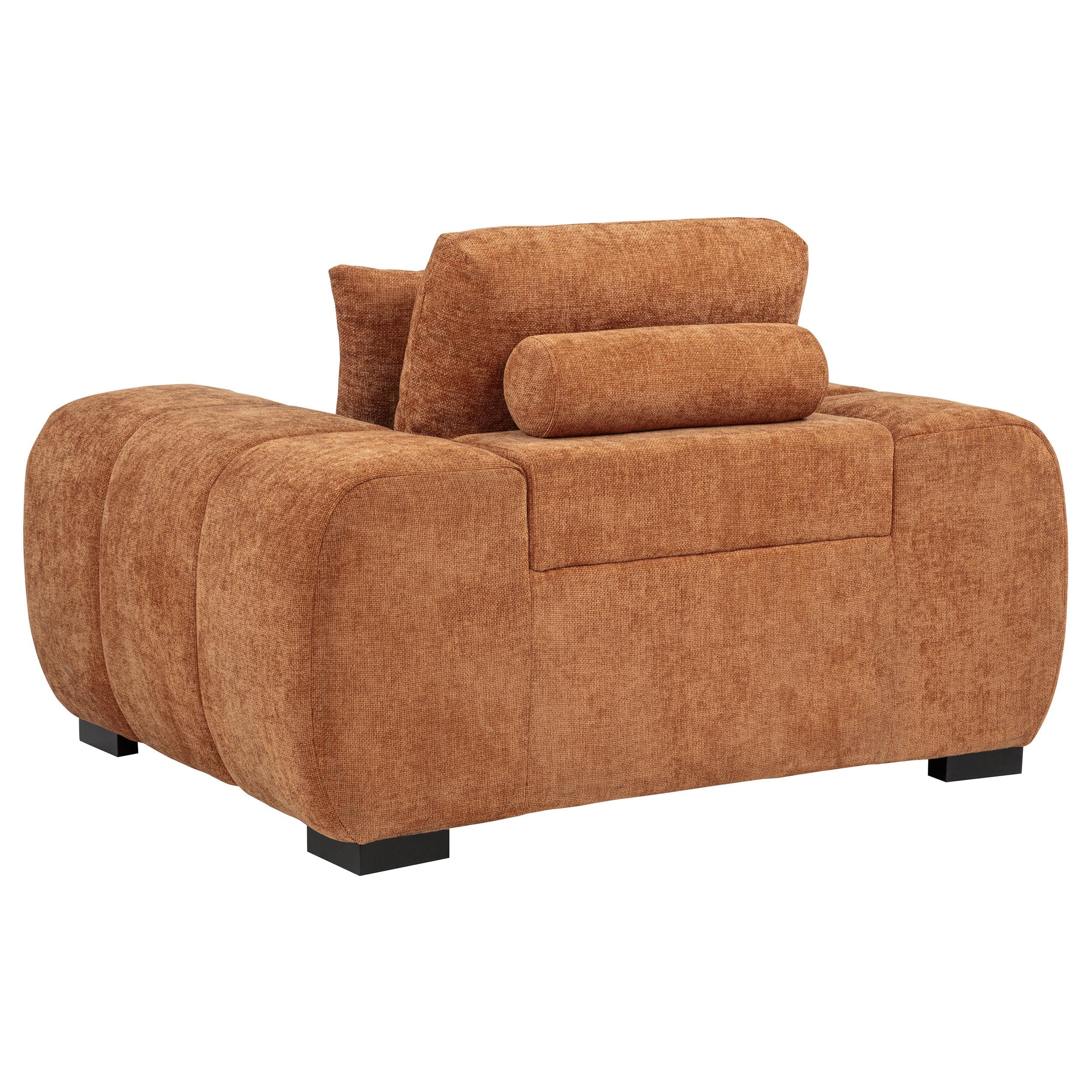  Coaster Furniture Octavia 509353 Upholstered Track Arm Accent Chair - Orange IMAGE 4
